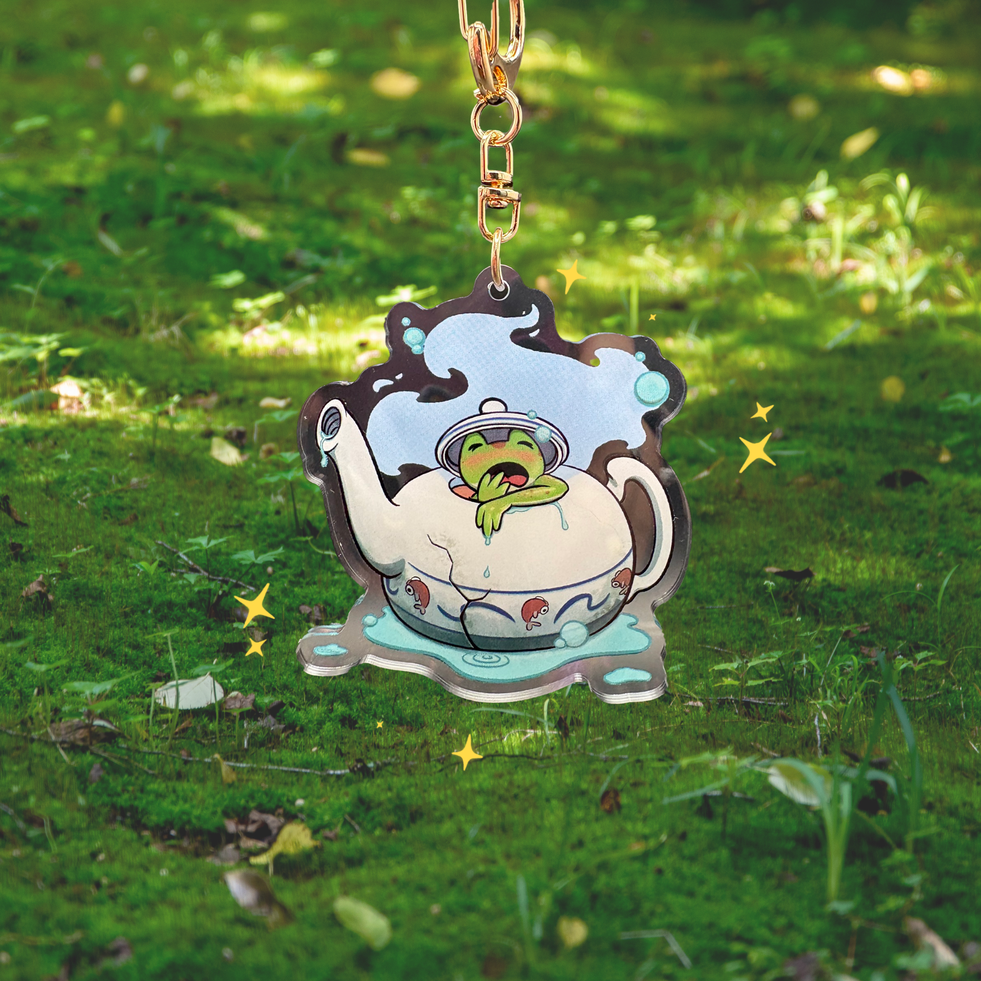 Teapot Frog Keychain