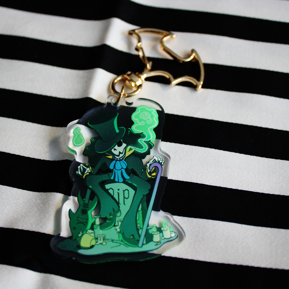 spooky skeleton keychain brook — Frogdust Productions