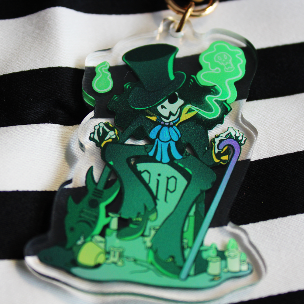 spooky skeleton keychain brook — Frogdust Productions