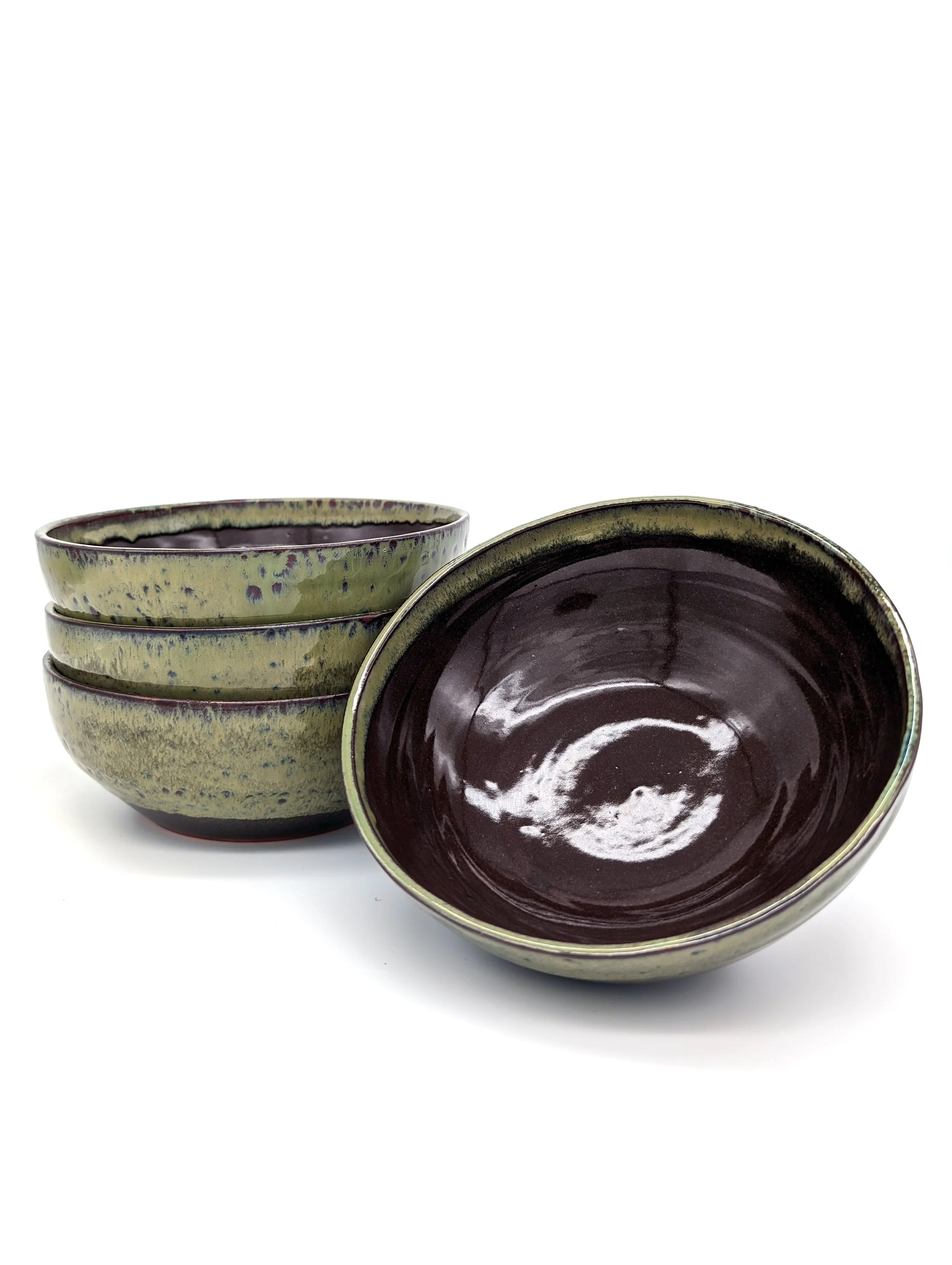 Pasta Bowls, red earthenware, 2.5x7x7 in, 2024