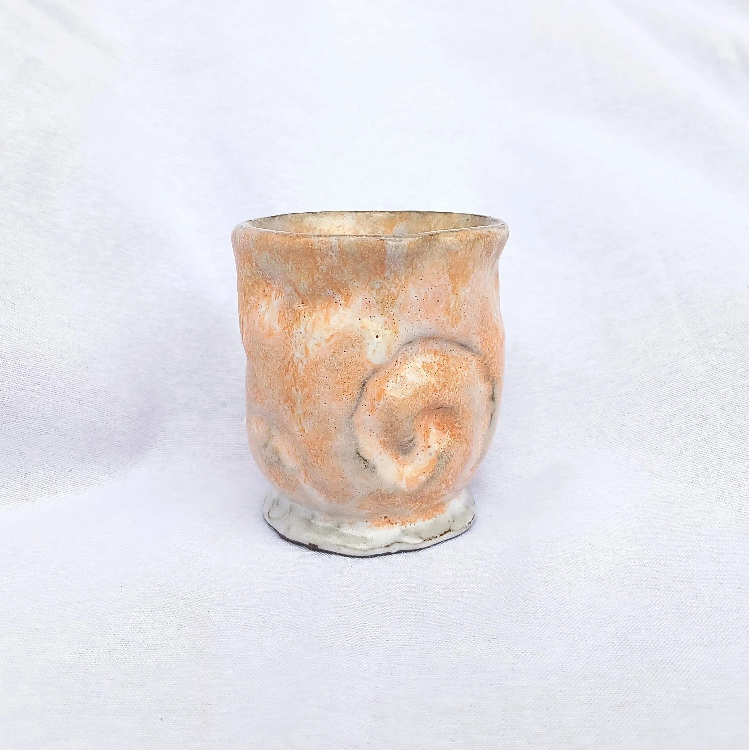 Shell Cup, brown stoneware, 2025