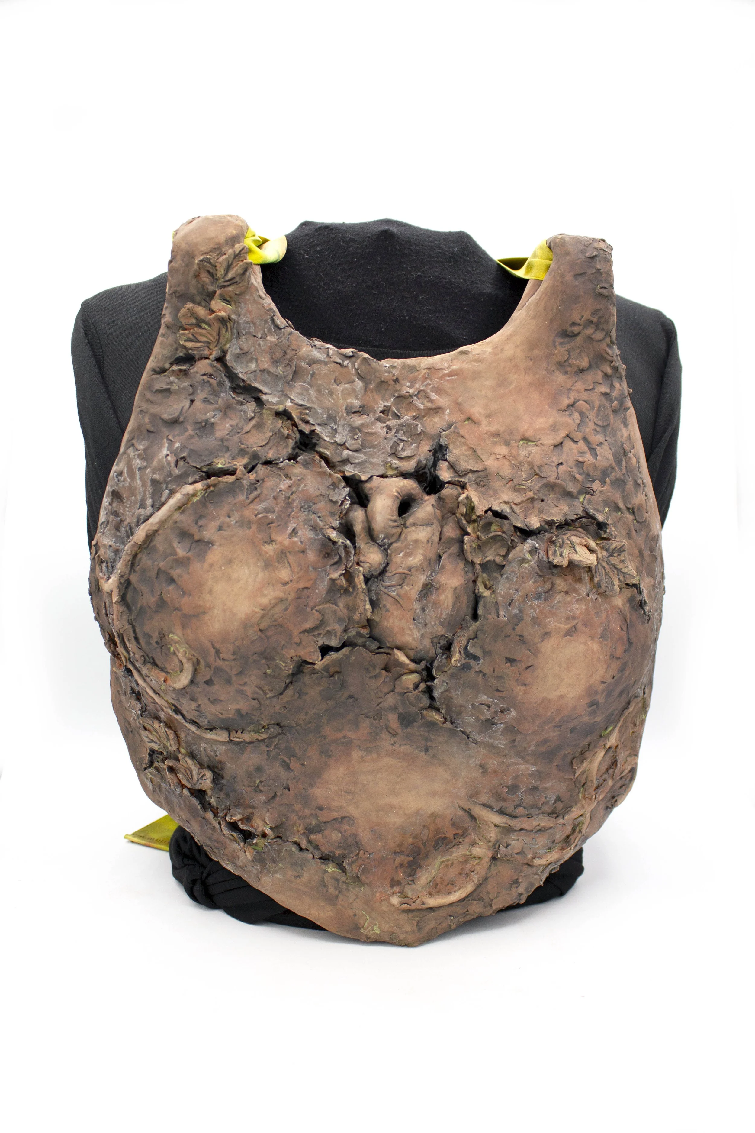 Self-Portrait: Breastplate, red earthenware, 16x14x4 in, 2024