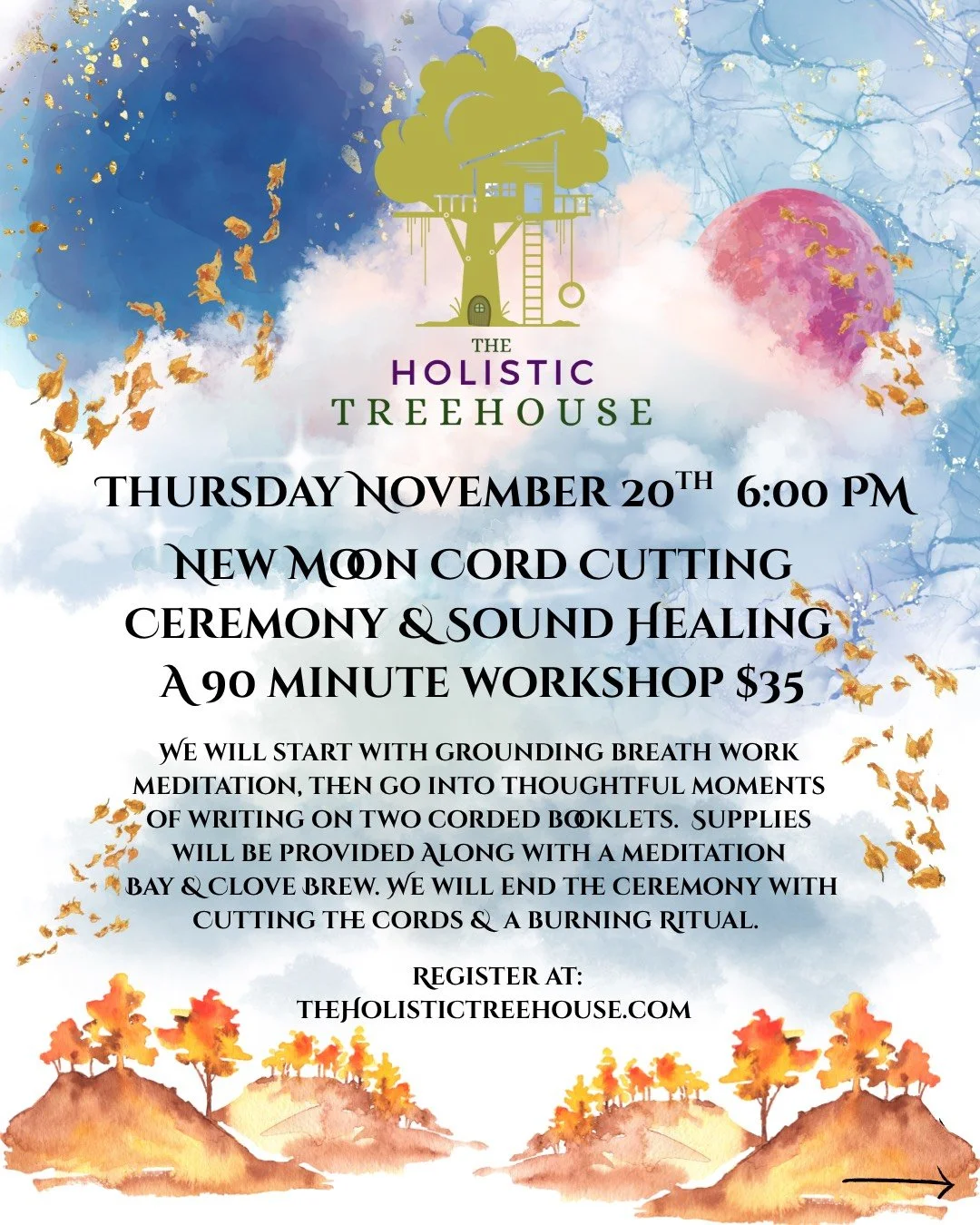 New Moon Cord Cutting Ceremony &amp; Sound Healing Meditation with Holding Space VB