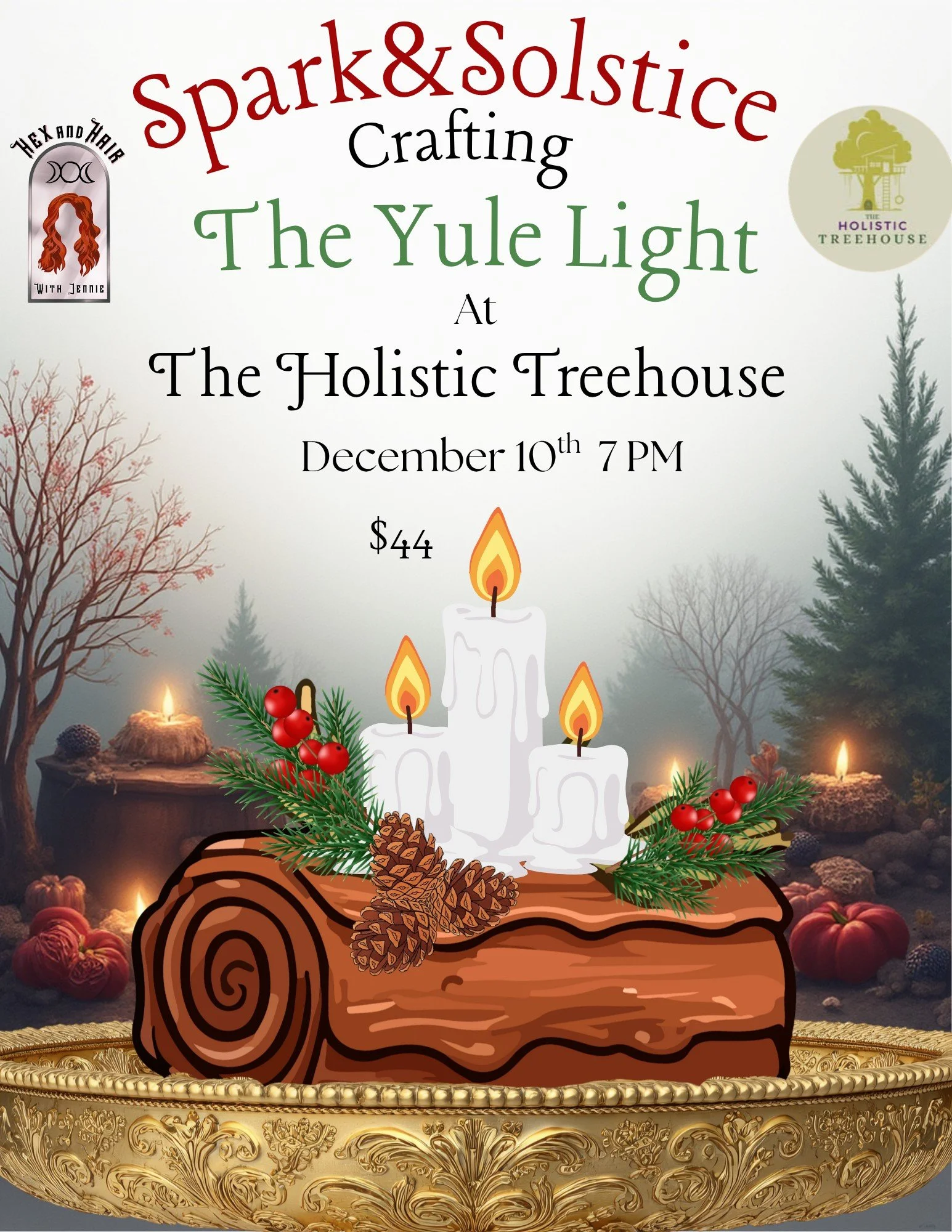 Spark &amp; Solstice: Yule Log Crafting with Jennie Tack 