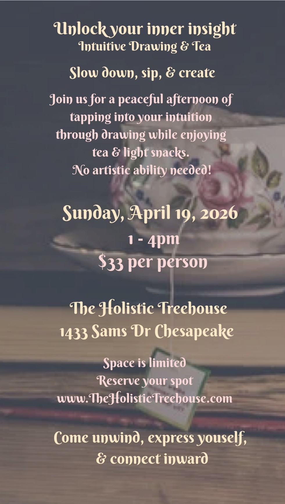 Unlock Your Inner Insight: Tea &amp; Artistic Expression with Jennifer Williams