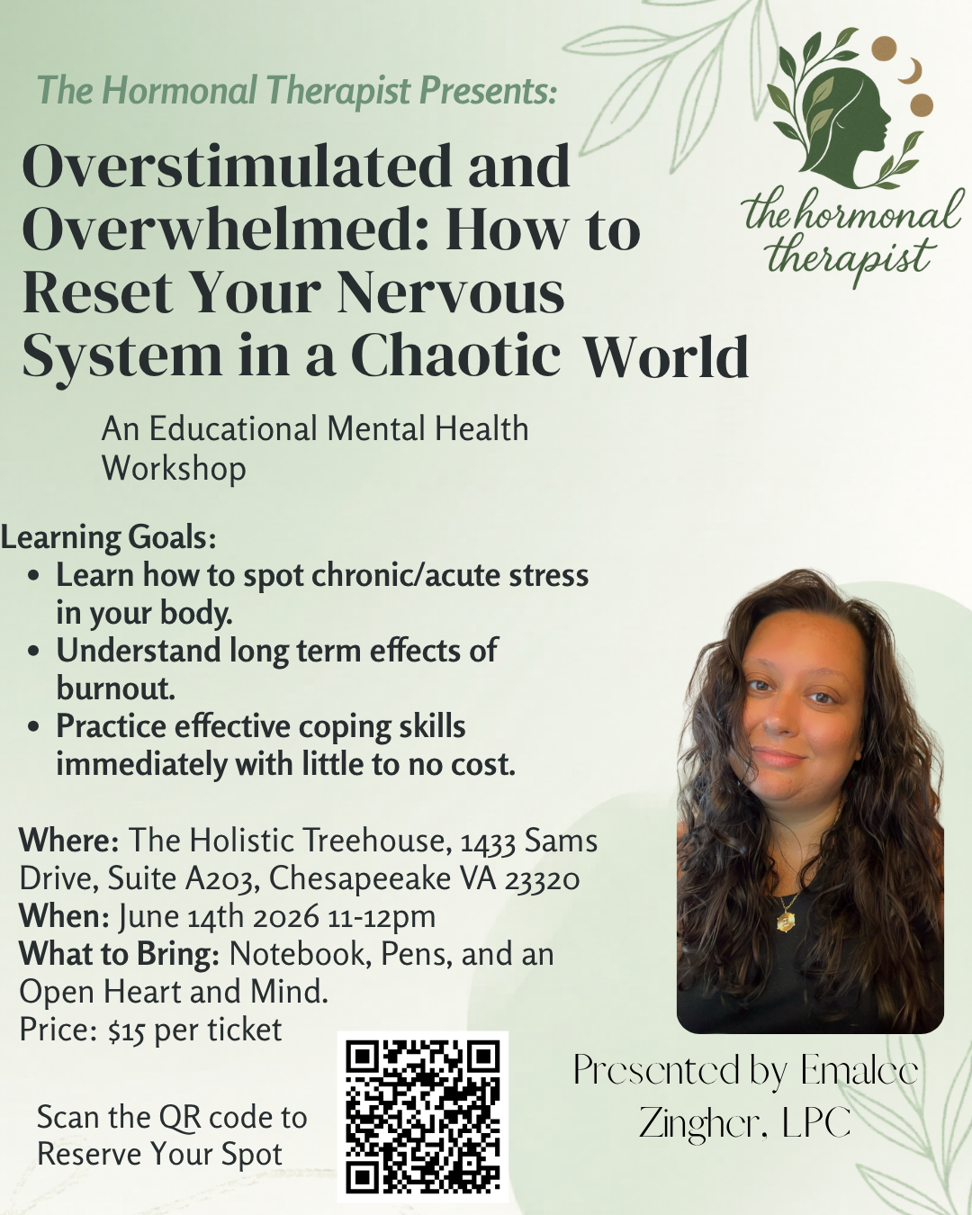Mental Health & Wellness Educational Workshop by The Hormonal Therapist