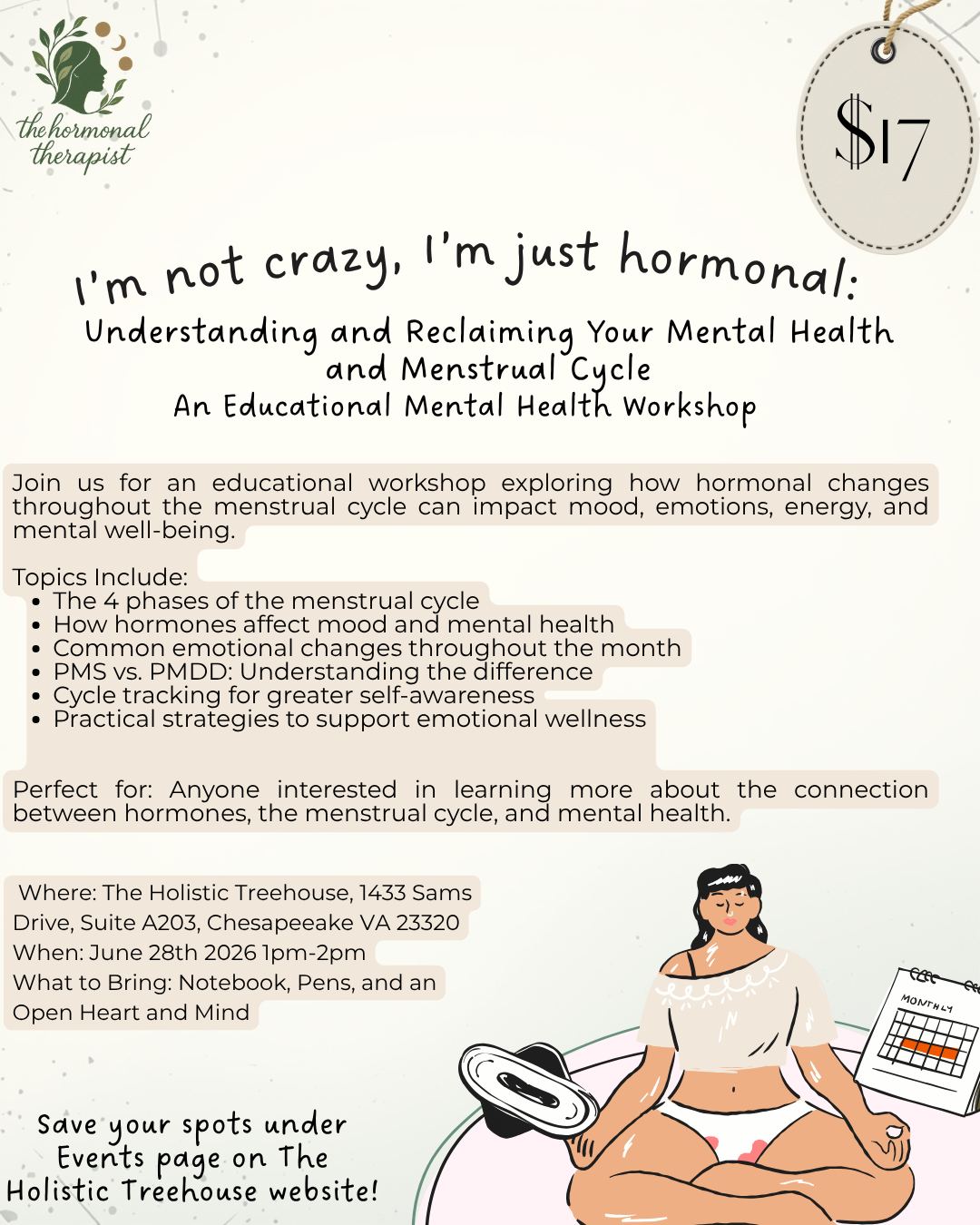 Mental Health &amp; Wellness Educational Workshop by The Hormonal Therapist 