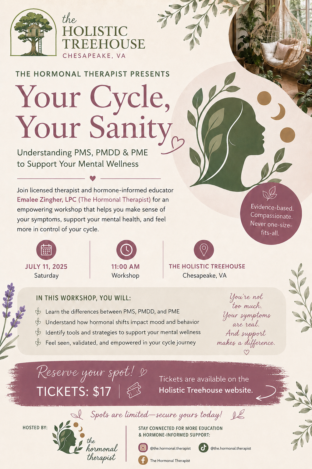 Mental Health &amp; Wellness Educational Workshop by The Hormonal Therapist 