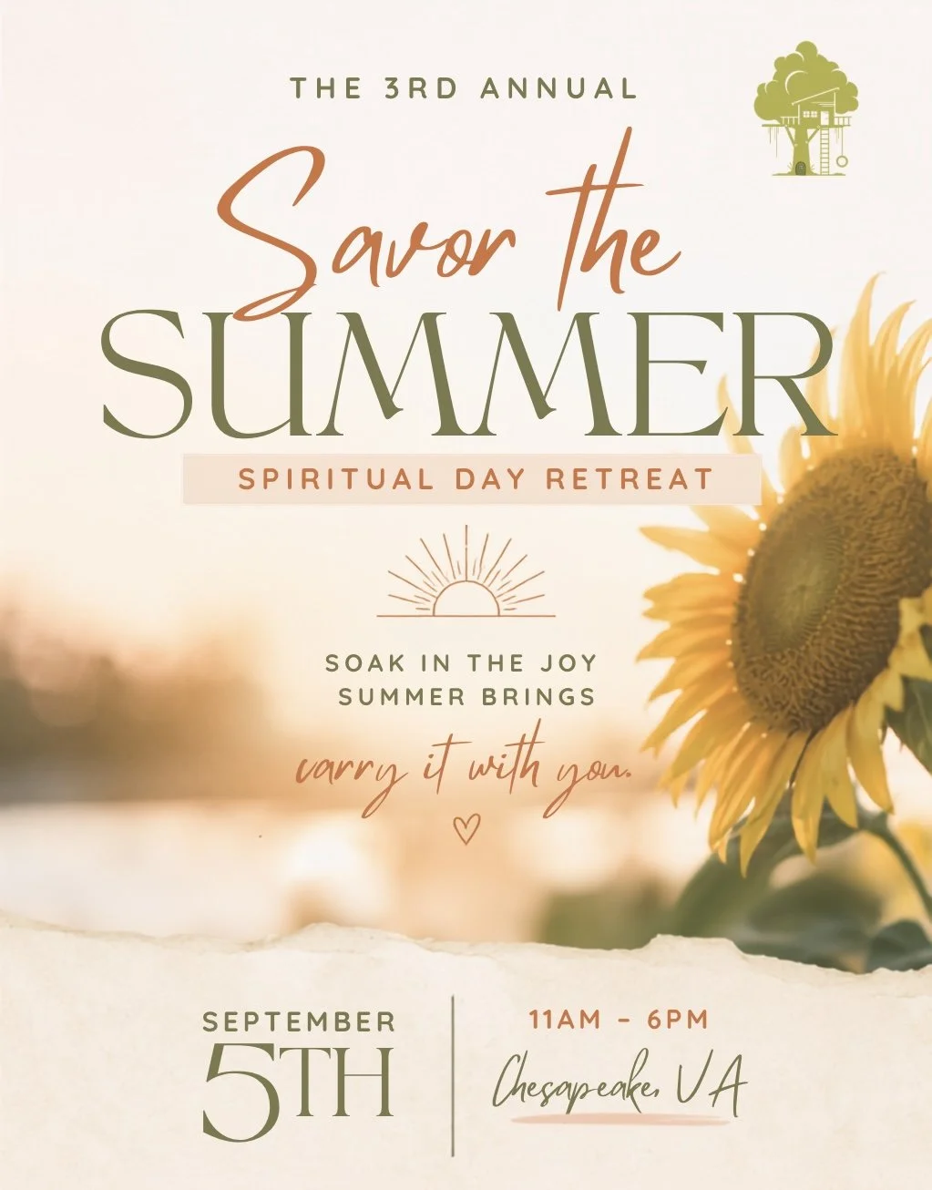 *The 3rd Annual* Savor the Summer: Spiritual Day Retreat