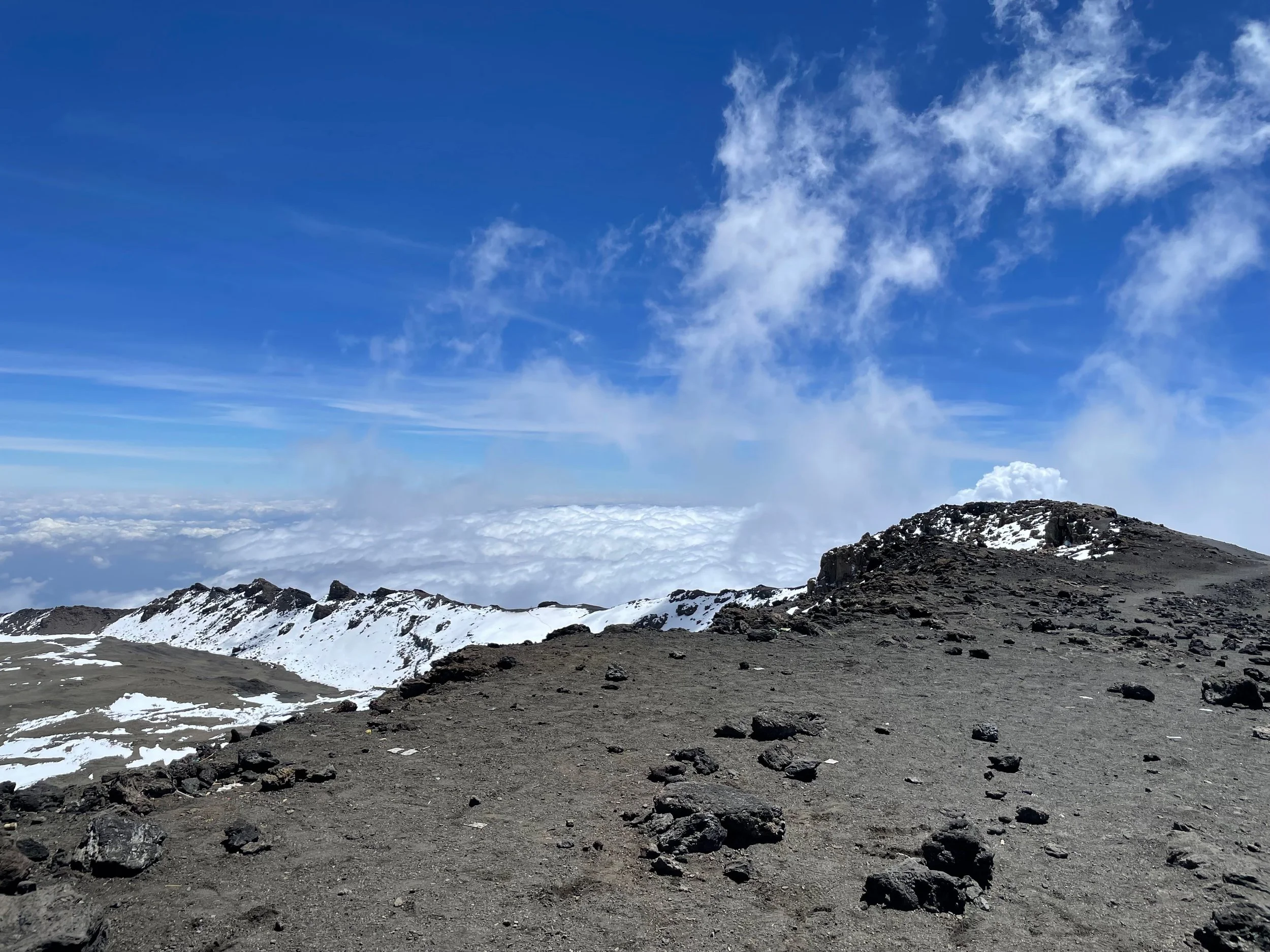 A view from the summit - above the clouds!