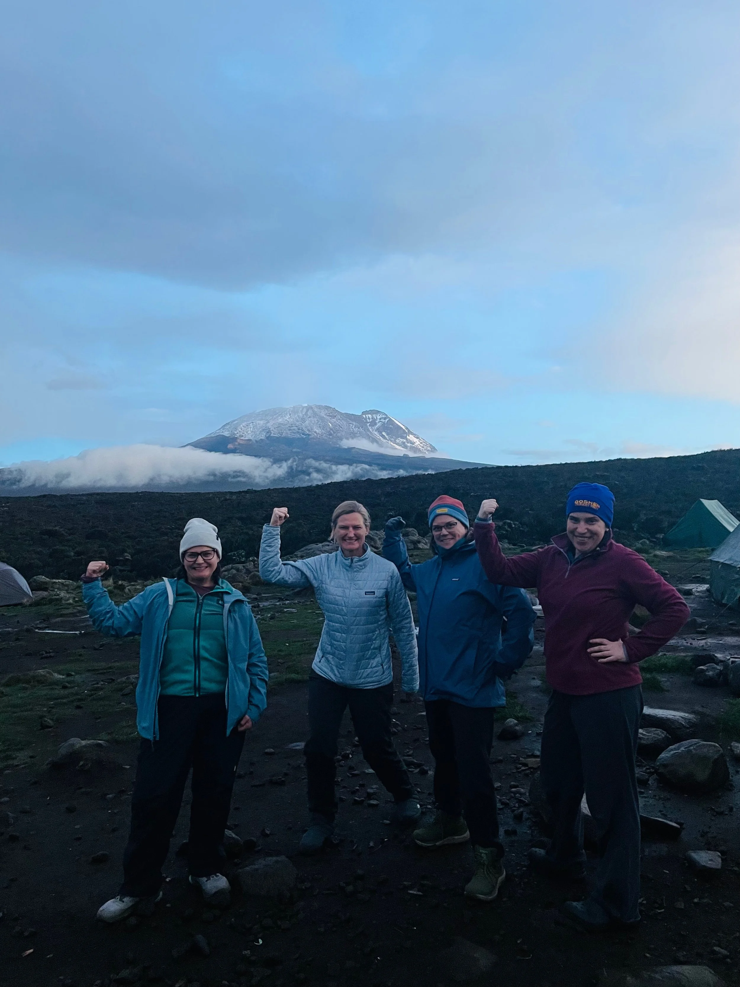 Our first glimpse of Kibo came at the end of day 2, following a massive thunderstorm.