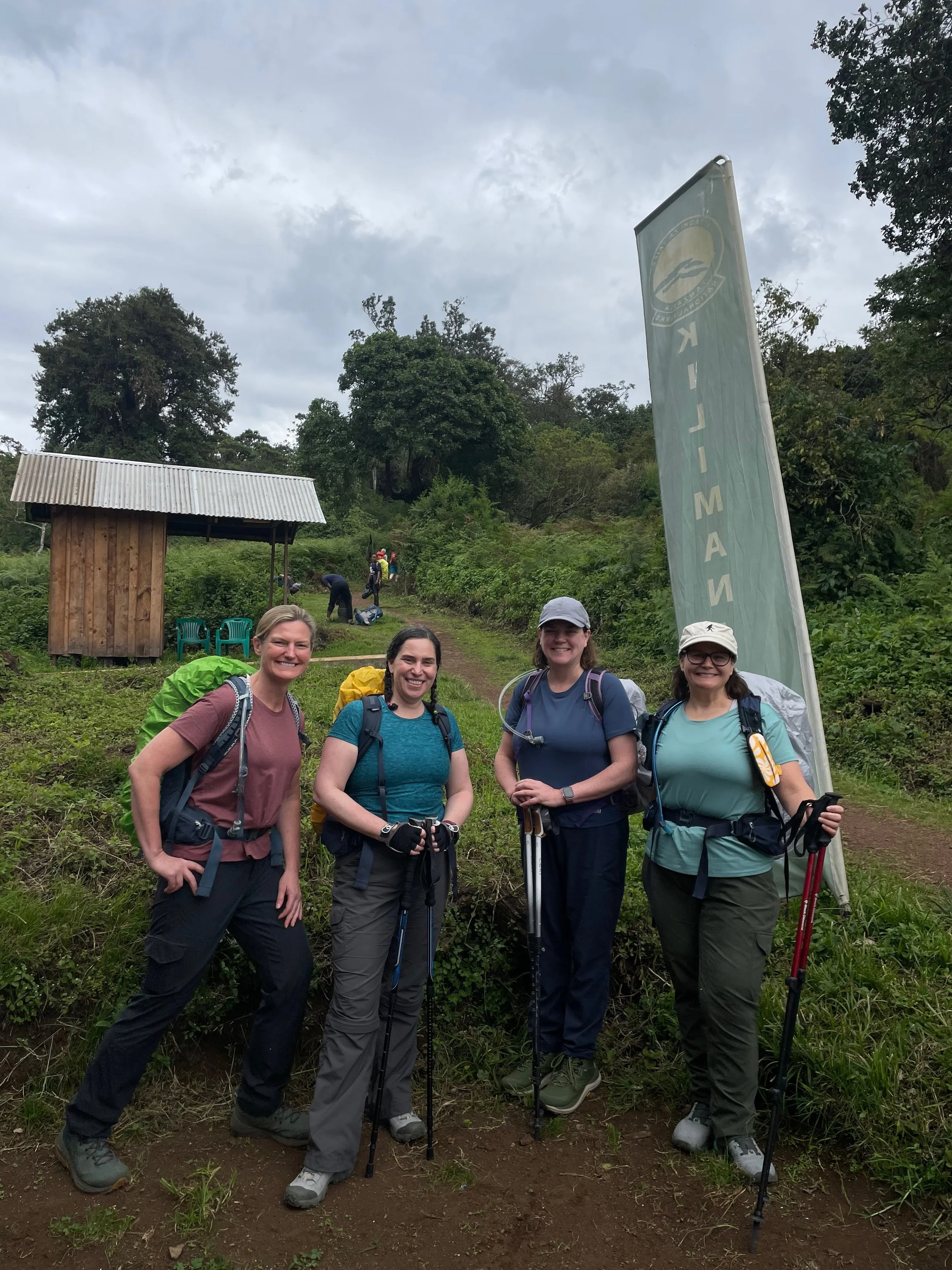 Setting off on the trail from Lemosho Glades. (2,389ft / 7,838m)