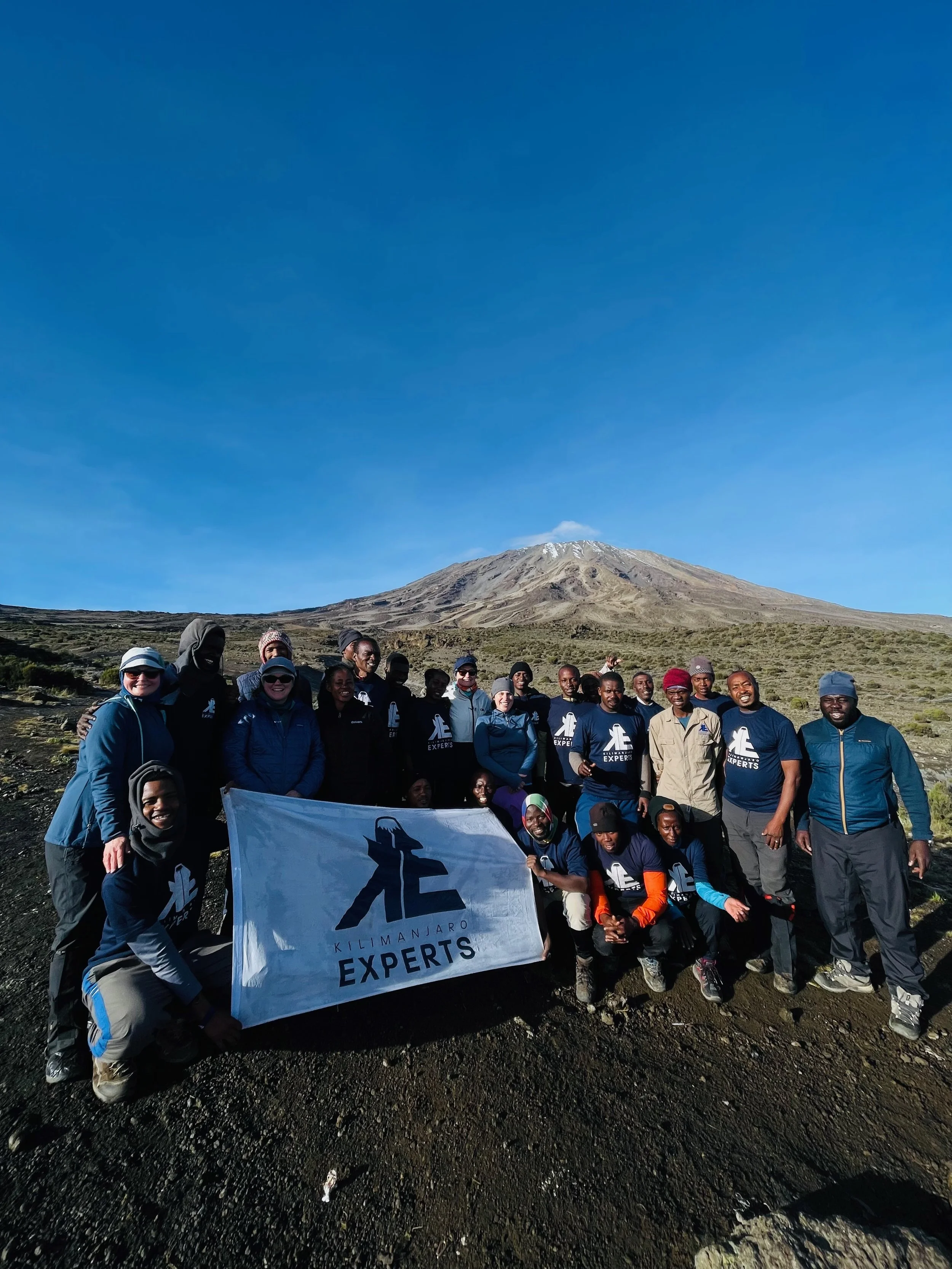 This was our whole crew. Our mantra was: One team, one dream. Nonstop, to the top. More fire, more water. Hakuna matata!