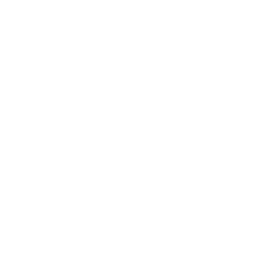Icono que representa un grupo de cinco personas, una en el centro y cuatro alrededor, en estilo minimalista y en blanco