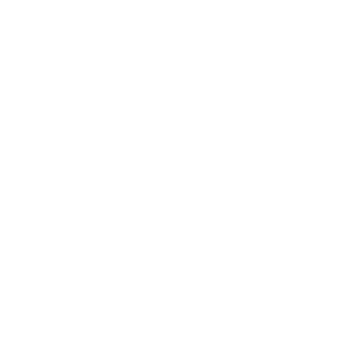 Icono de un gráfico de barras con línea de tendencia ascendente en color blanco sobre fondo negro