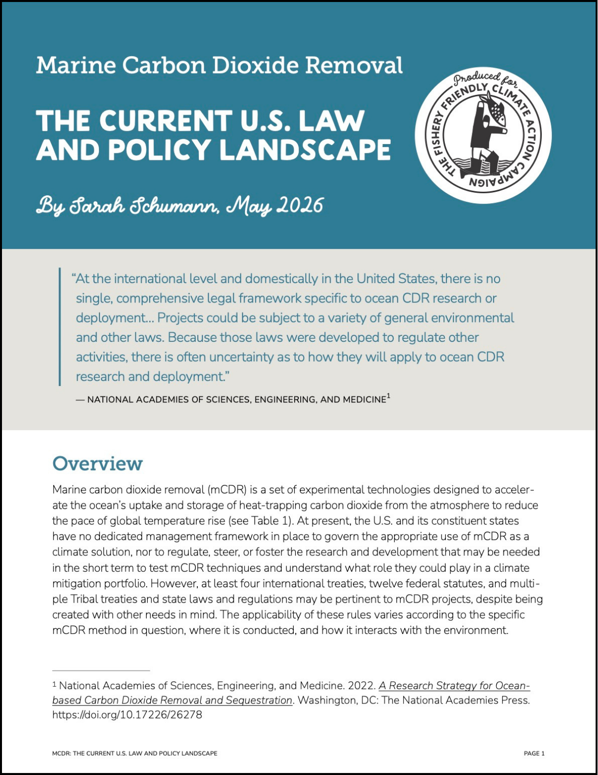mCDR The Current U.S. Law and Policy Landscape