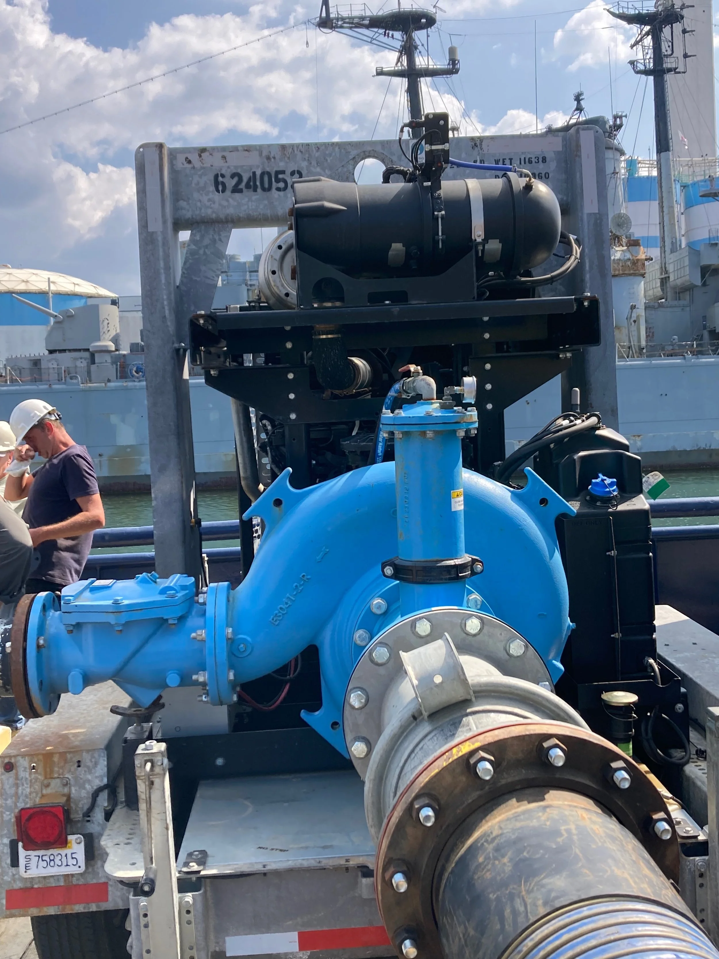 100-hp seawater pump for mixing