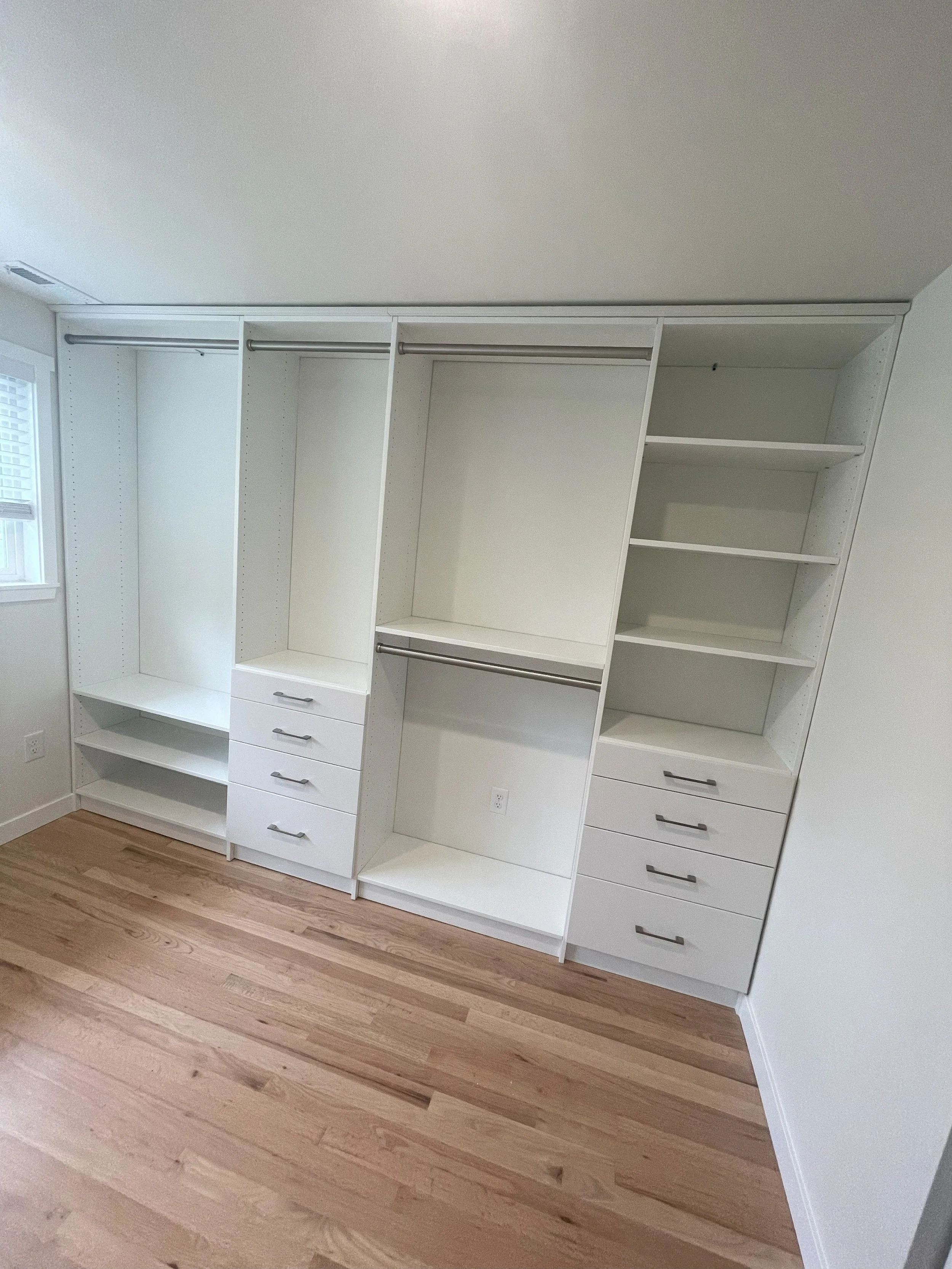 custom wardrobe solution for walk-in closet