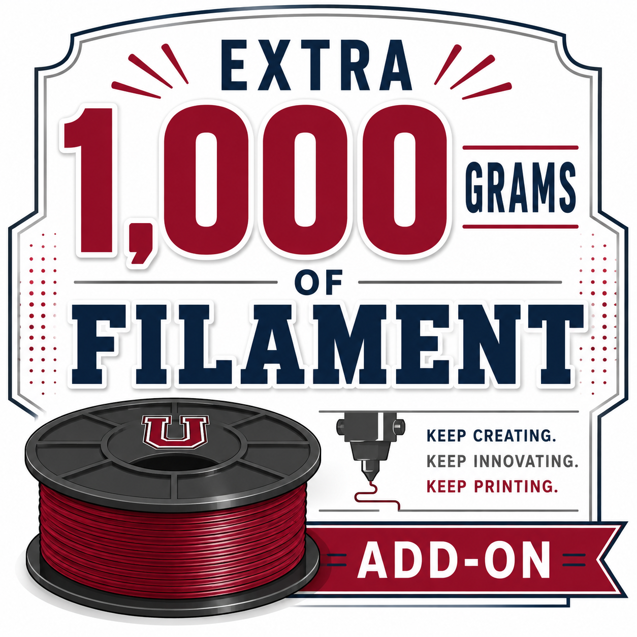 3D Printing Filament (extra 1,000 g)