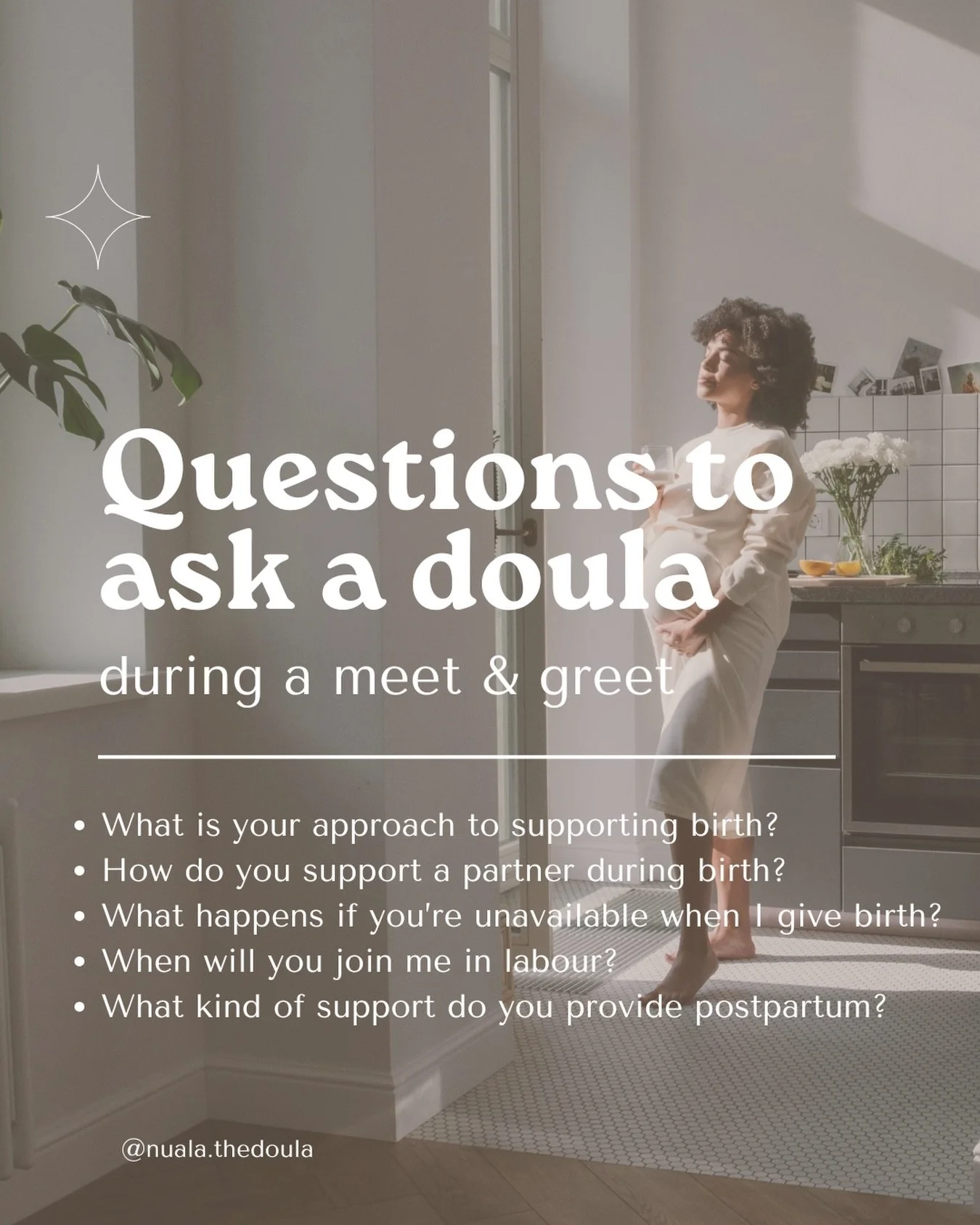 Your birth, your team, your vibe💫

Ask these questions during your consult so you can walk away knowing &ldquo;this is my person&rdquo; 

These questions can help you understand how a doula will support, communicate, and show up for you every step o