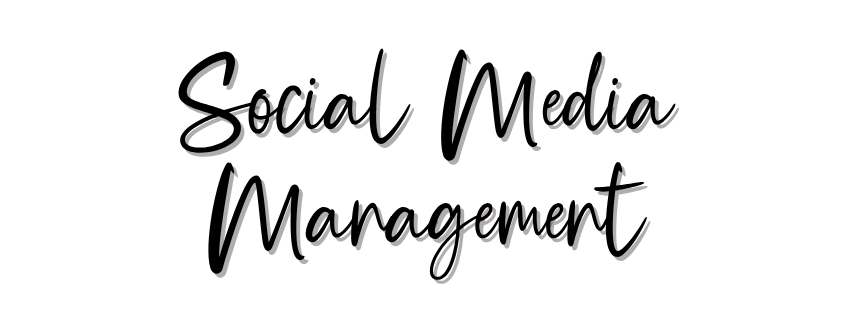 Text reads 'Social Media Management' in stylish cursive font.