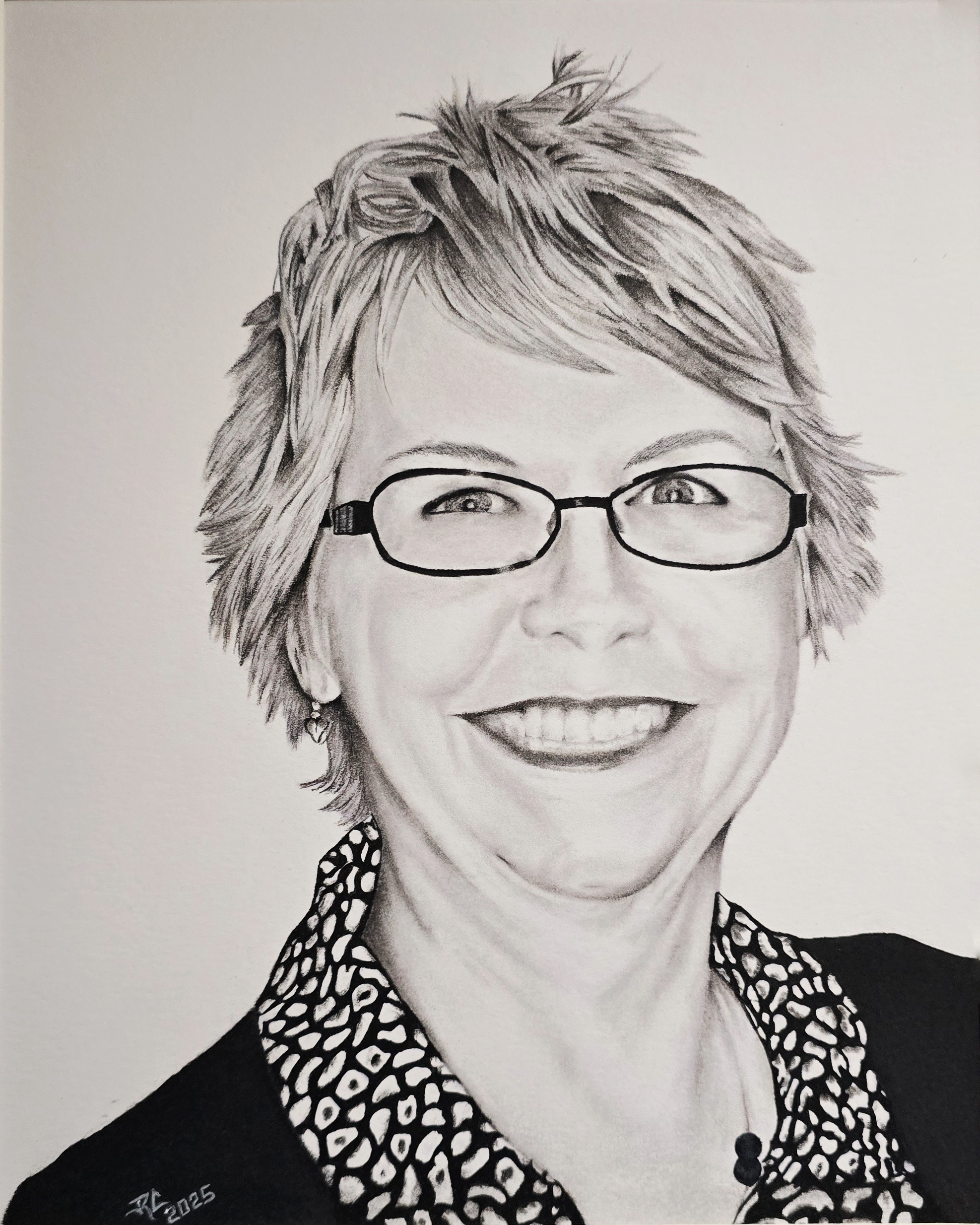 Susan Portrait© - Nader's Artistry - By Jessica Colwell.  Charcoal Portrait, Realism