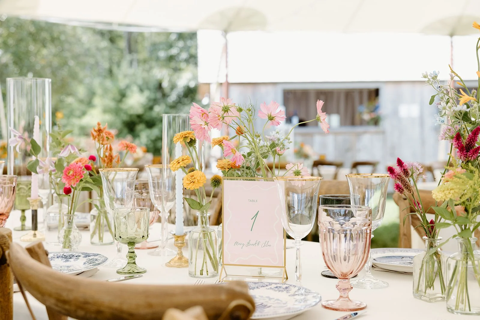 Eclectic vintage wedding rentals from AFA Rentals. 