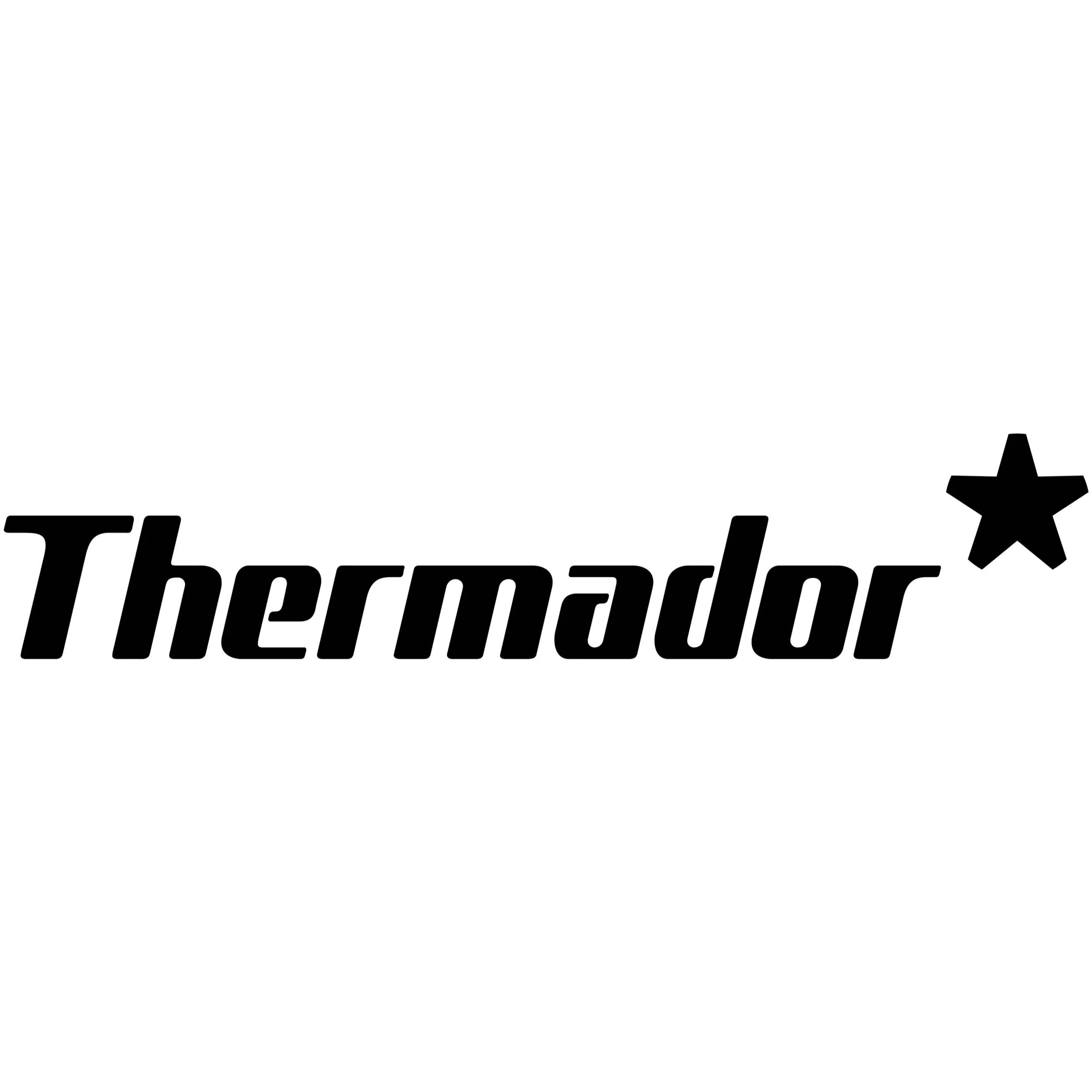 Thermador logo with black text and a black star.