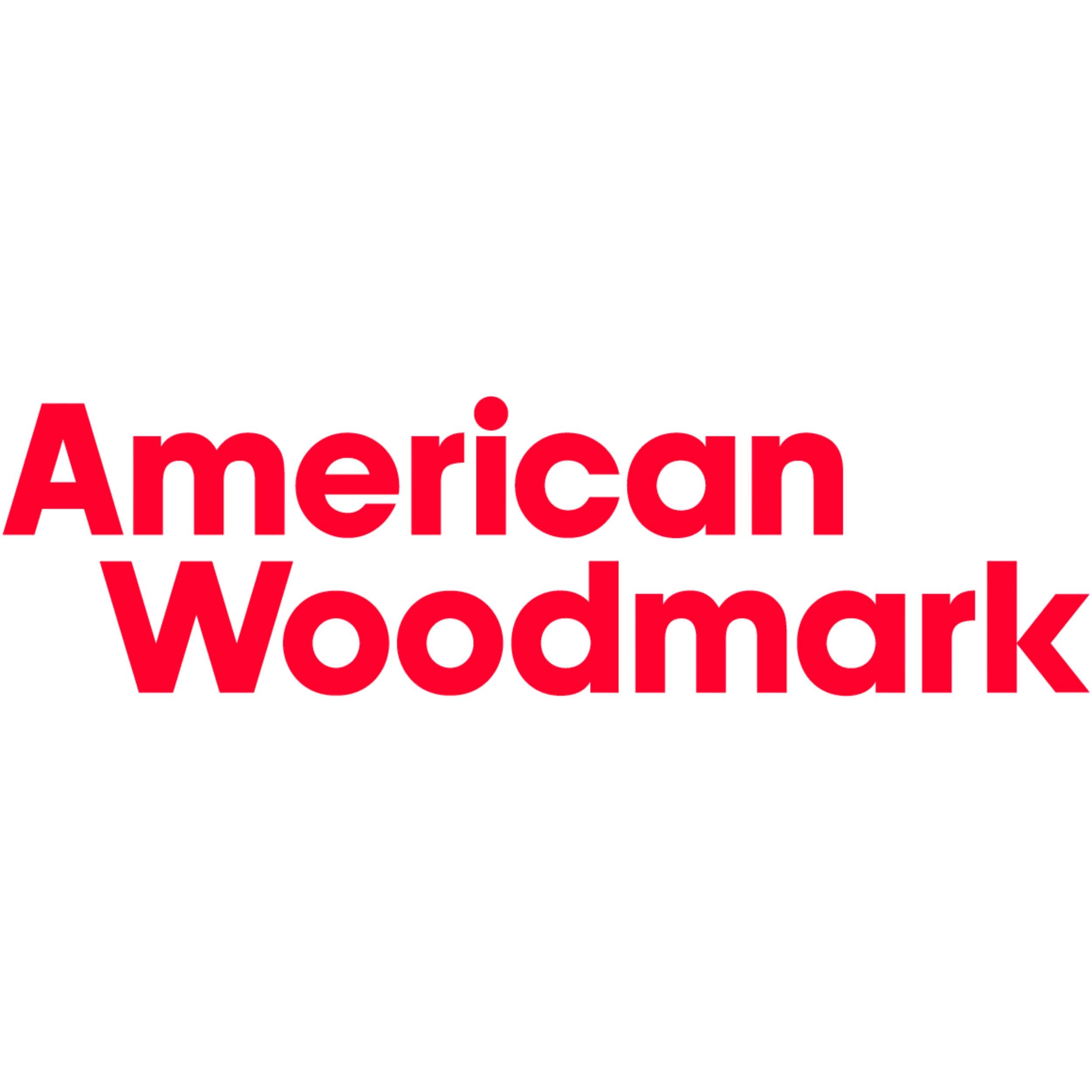 Red text on a white background reads 'American Woodmark'
