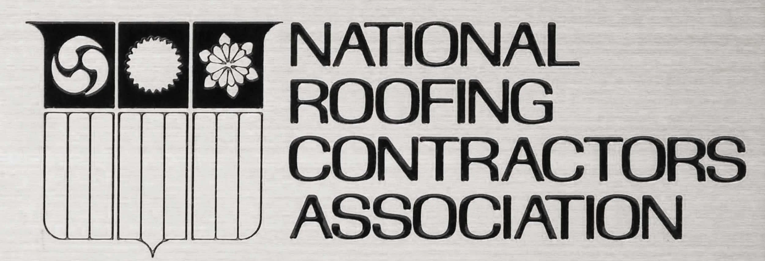 Logo of the National Roofing Contractors Association featuring three symbols and the organization's name in black text on a light background.