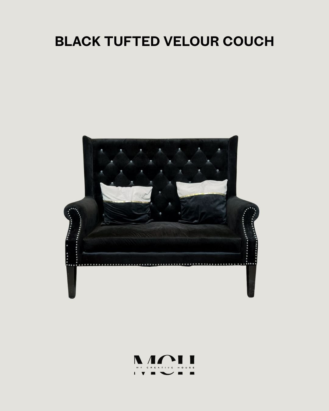 BLACK TUFTED VELOUR COUCH MCH.JPG