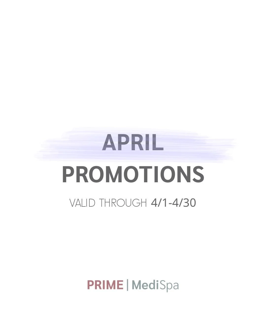 New April specials ✨