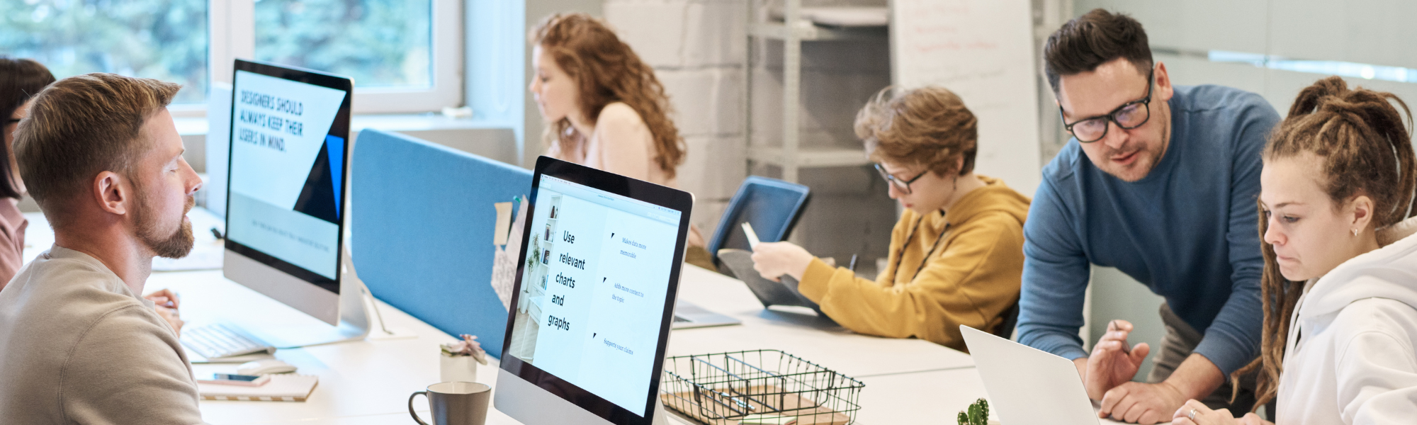 employees working in an office
