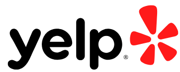 Red and black logo with a stylized flower or asterisk design.