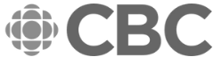 CBC logo in black text with a stylized black and white CBC emblem
