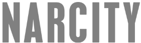 Text reading 'NARCITY' in bold, gray letters.