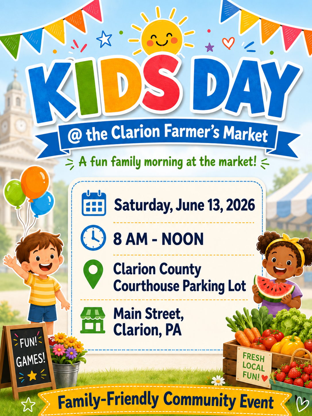 Kid's Day at Clarion Farmer's Market