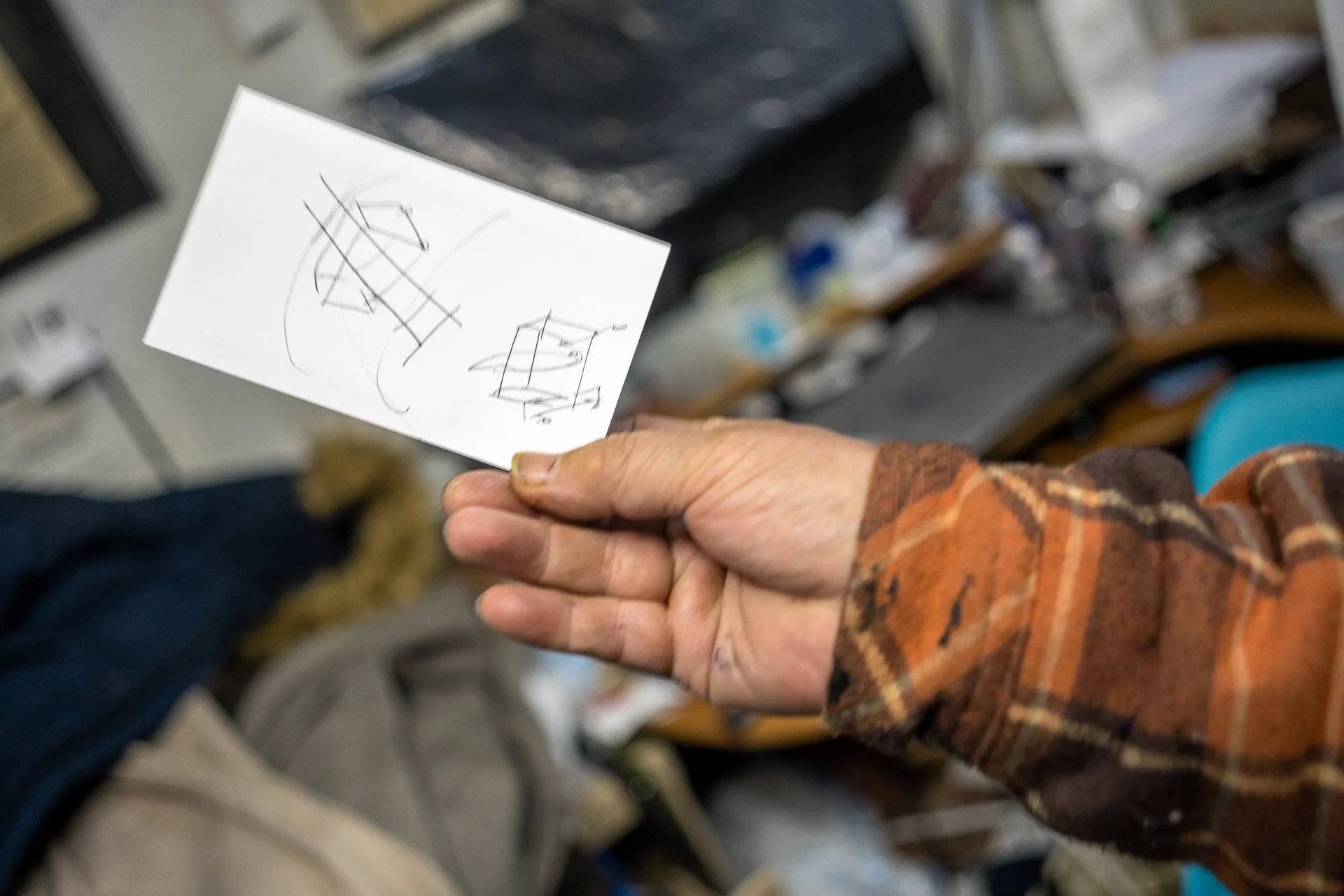 November 19, 2025 - Sohn's idea for displaying his sculpture over a train. Nashua, NH