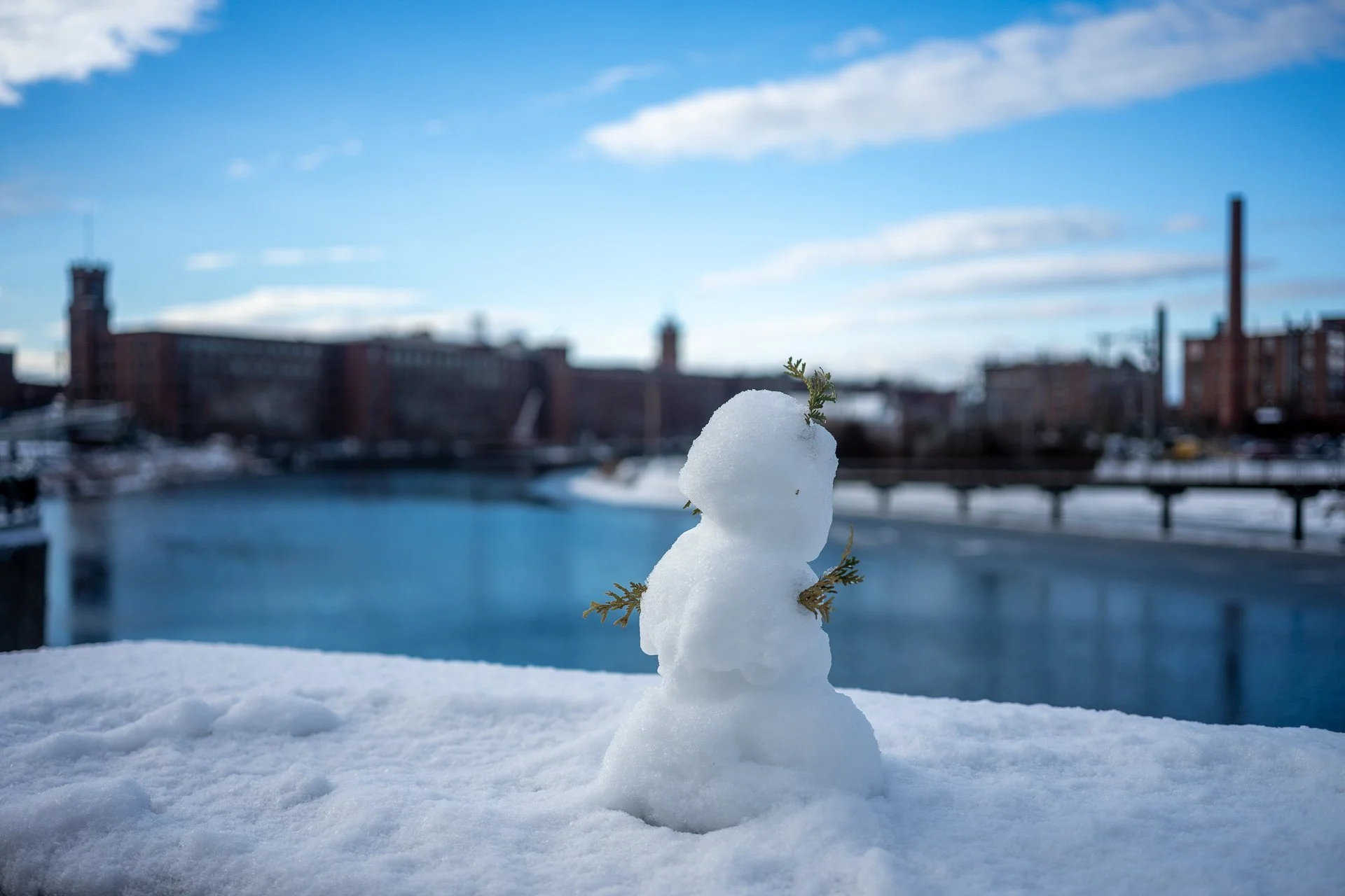 December 24, 2025 - Photobombed by a snowman. Nashua, NH