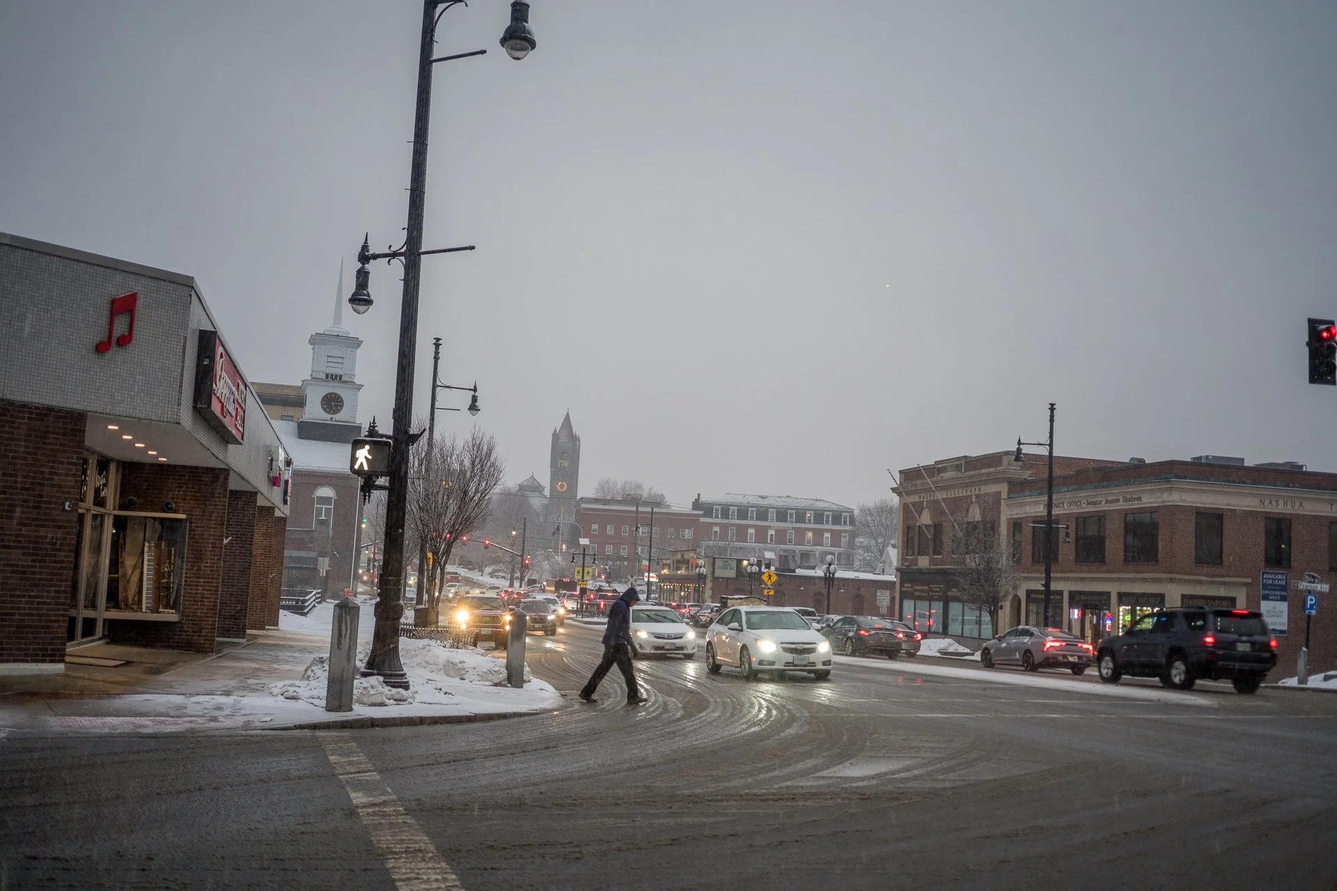 February 22, 2026 - Winter walk sign. Nashua, NH