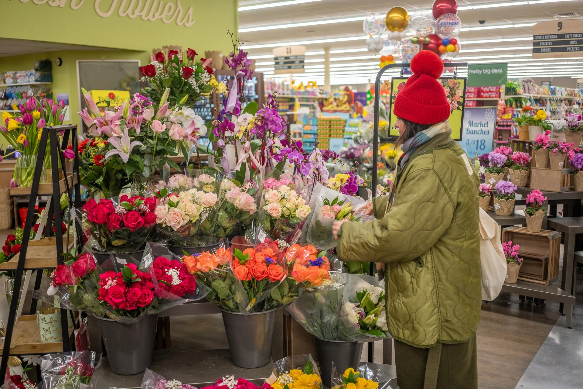 February 22, 2026 - When your outfit matches the flowers, but you have to speed shop because the store is closing in 5 minutes. No time to stop and smell the rose. Nashua, NH
