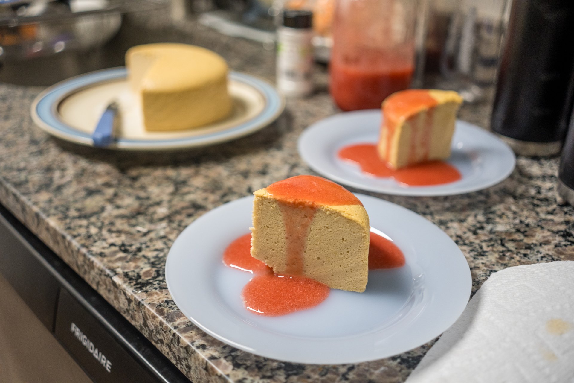 December 10, 2025 - Strawberry cheesecake, the beginning of the baking experiment. Nashua, NH.