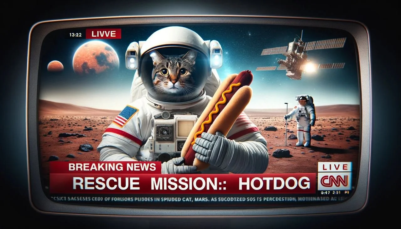 RESCUE MISSION: HOTDOG · Cat Chronicles. Or, how things got away from us. Breaking news from the surface of Mars.