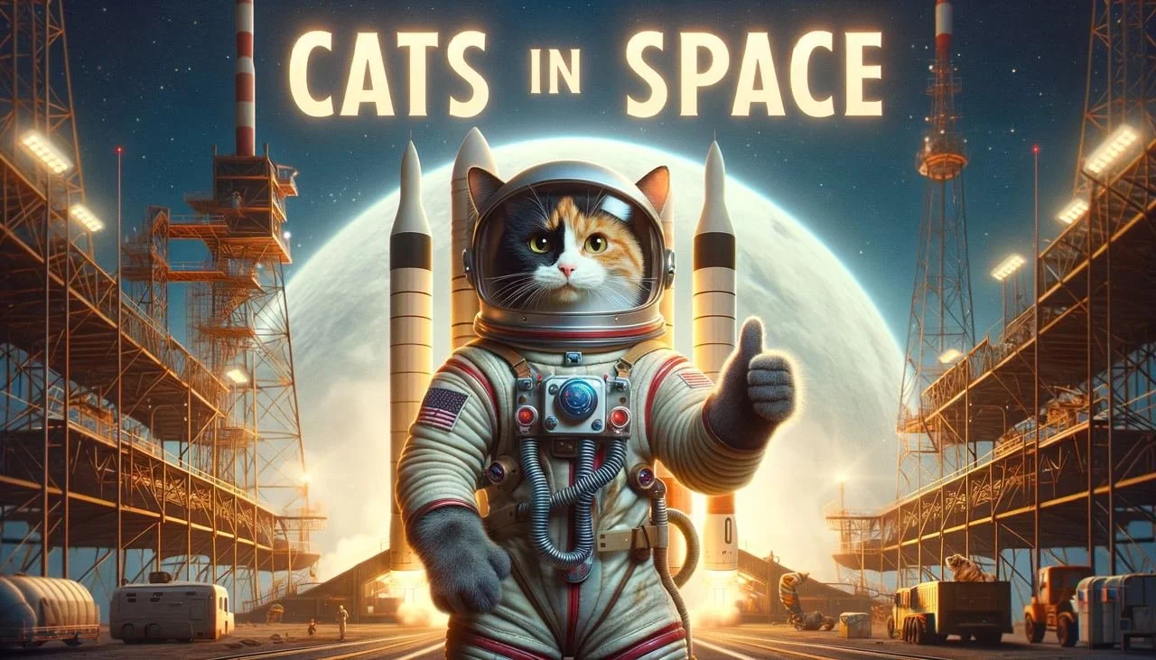 CATS IN SPACE · Cat Chronicles. One small step for cat.