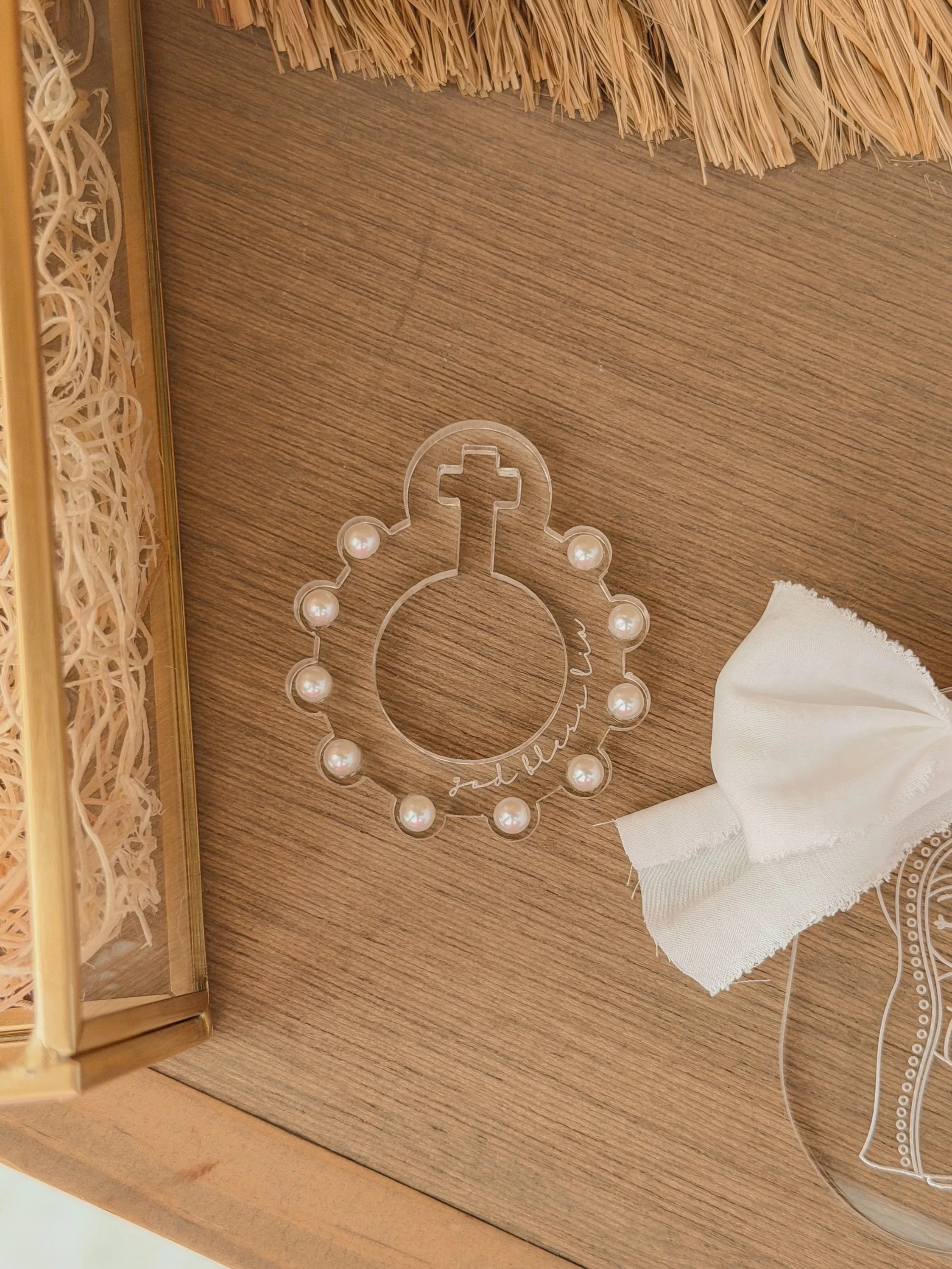 Acrylic Decade Rosary + Pearls