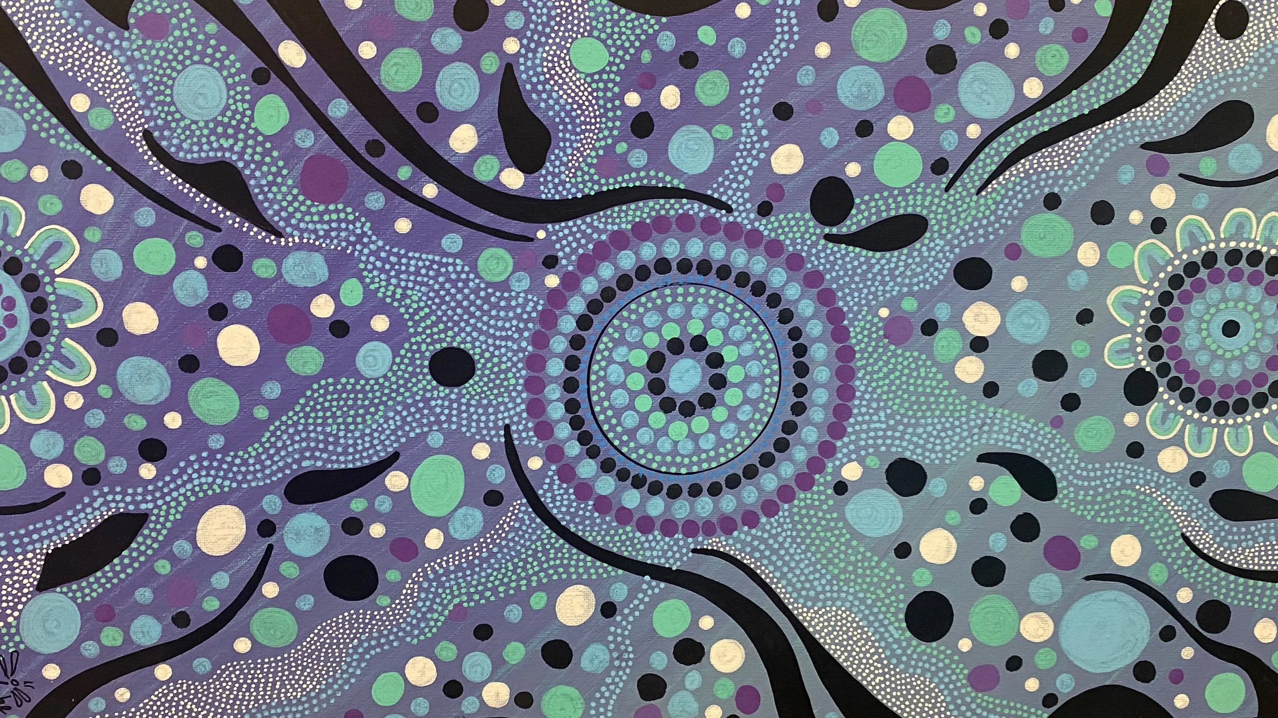 Indigenous artwork by Doris Glasson from Mandaang Art