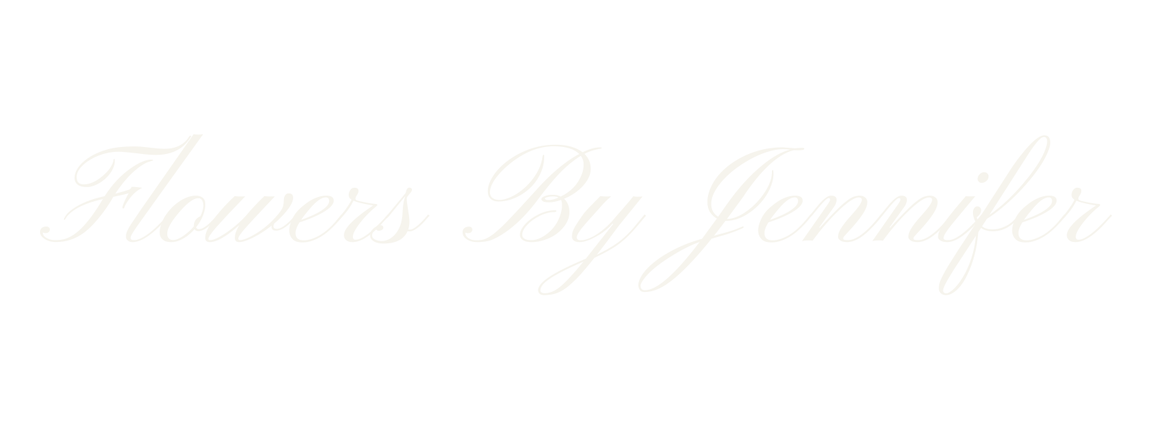 Logo with the text "Flowers By Jennifer" in elegant cursive font on a black background.