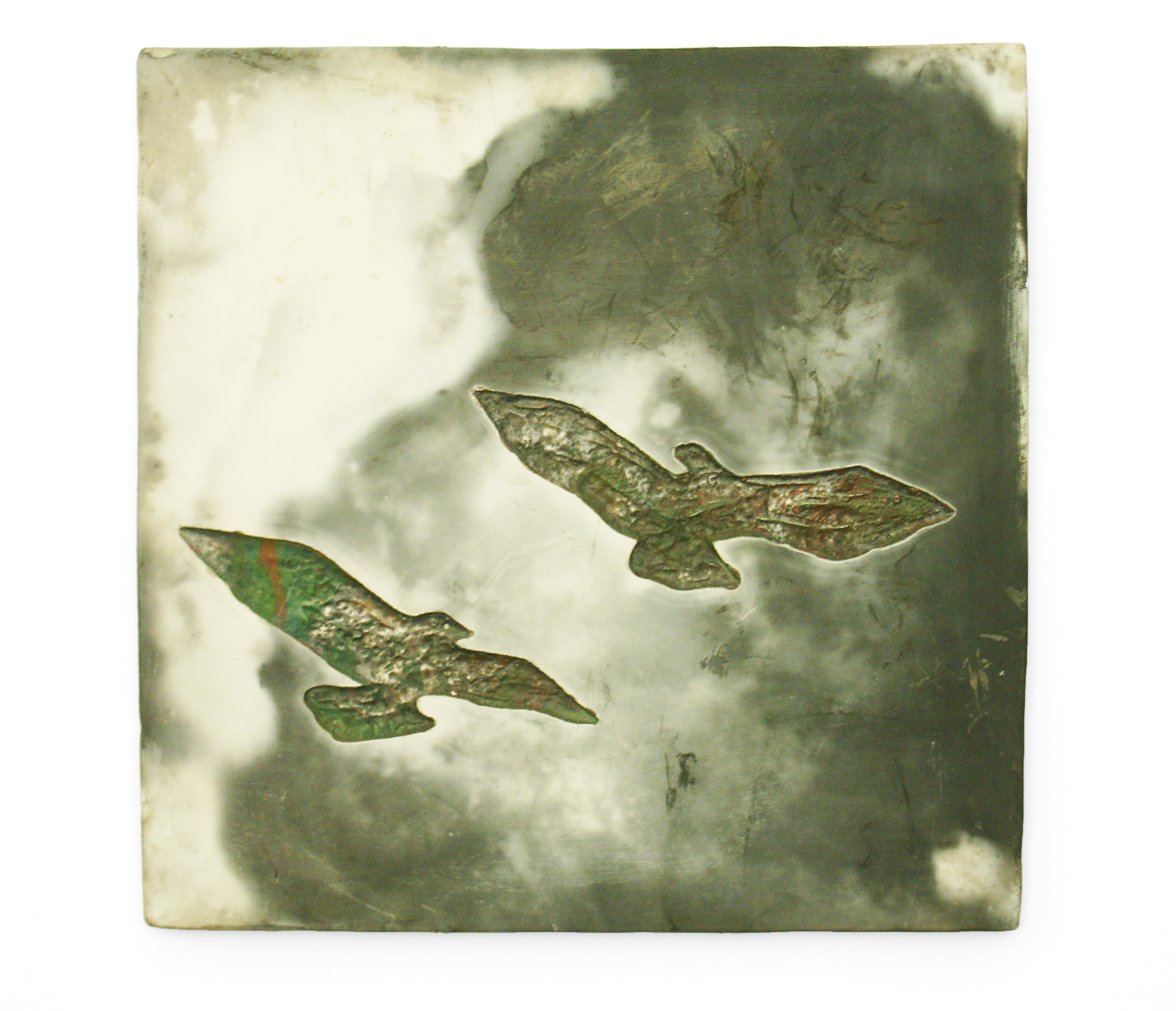 Soar.
Hand~built Raku Tile