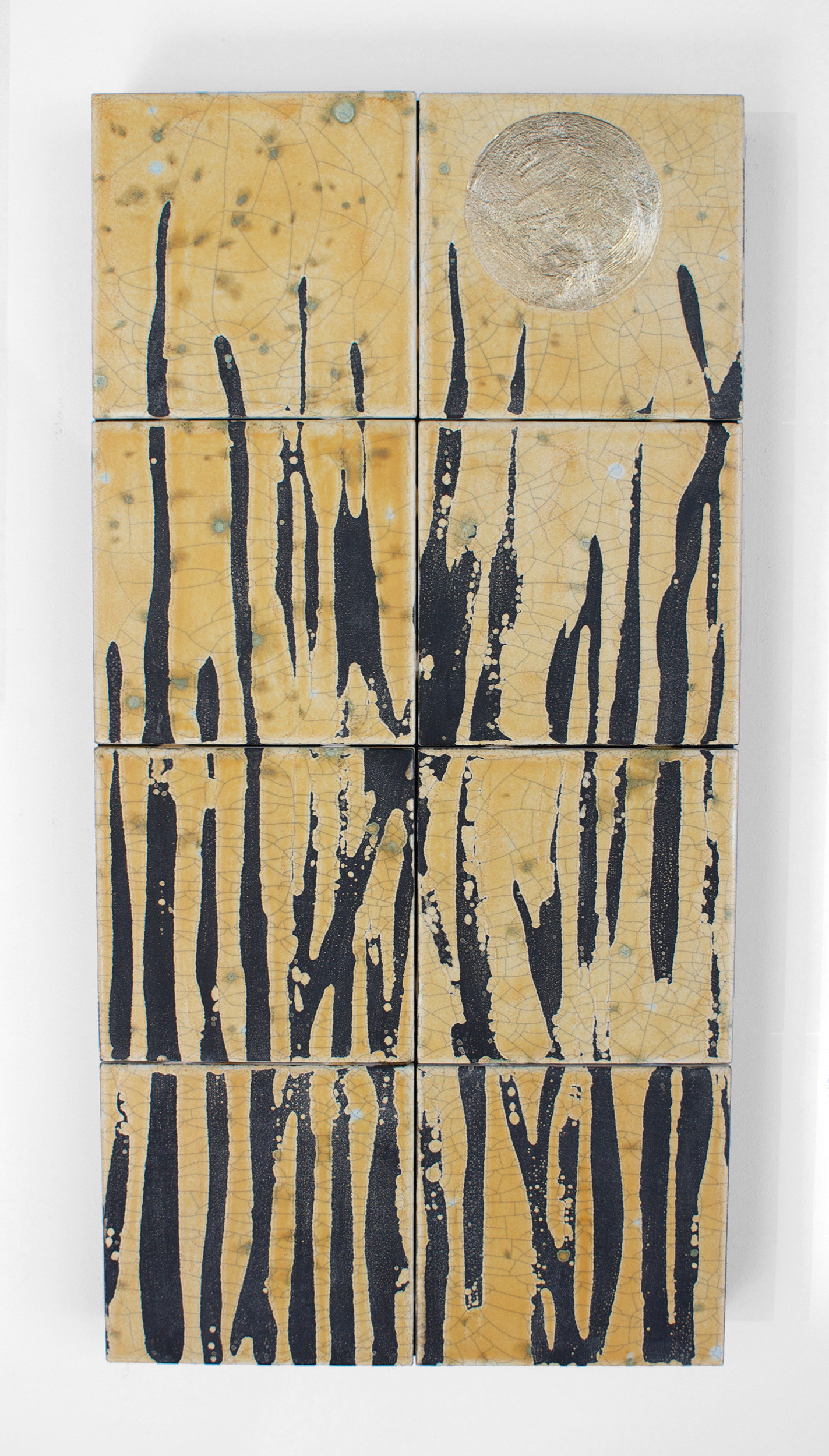 Dusk Reeds.
ceramic, gold leaf