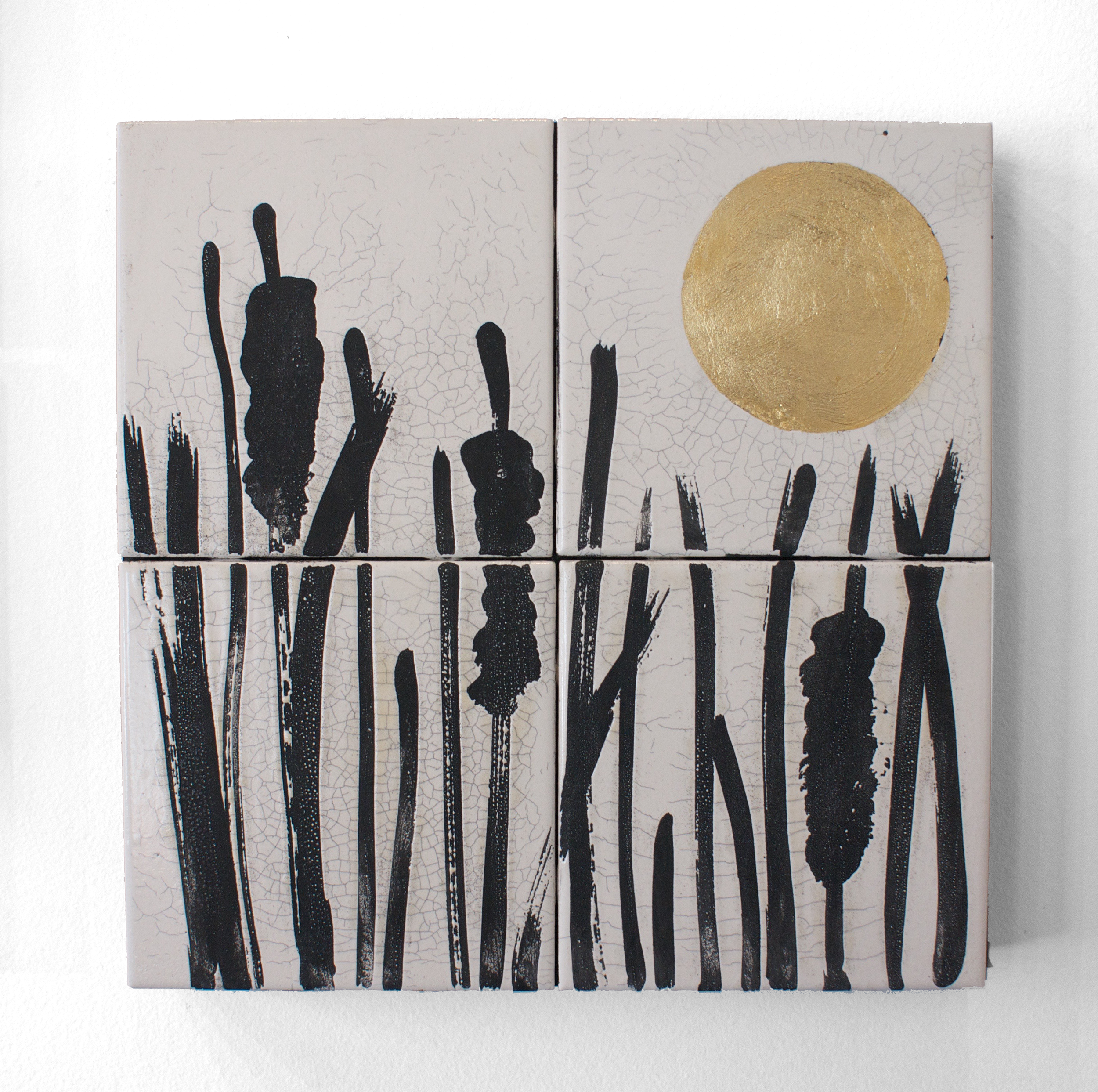 Golden Moon
ceramics, gold leaf